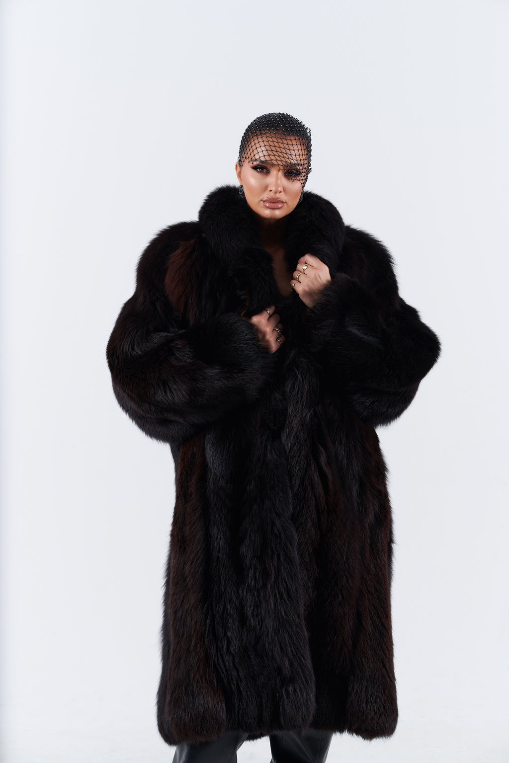 Long Fox Fur Coat