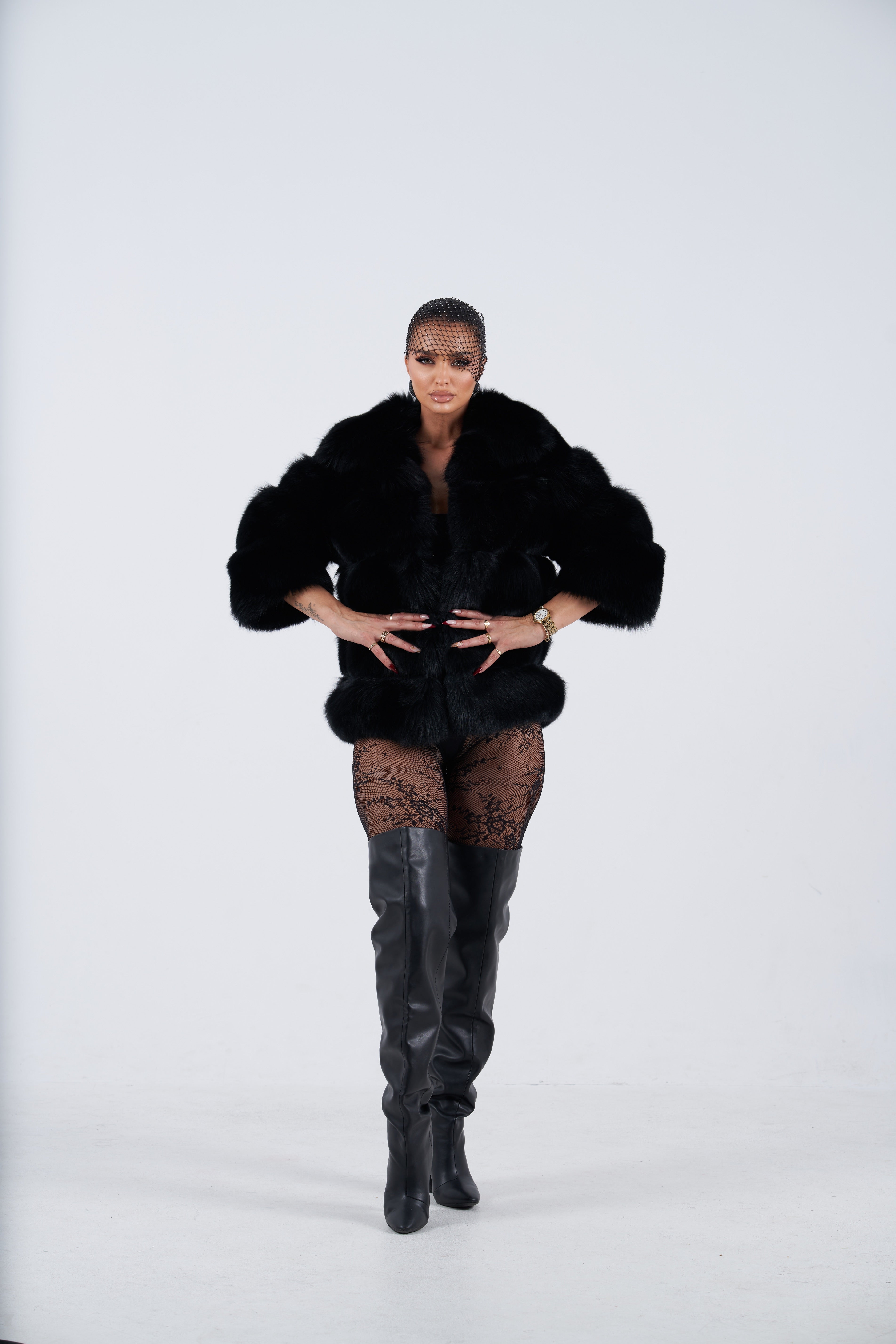 New black fox fur