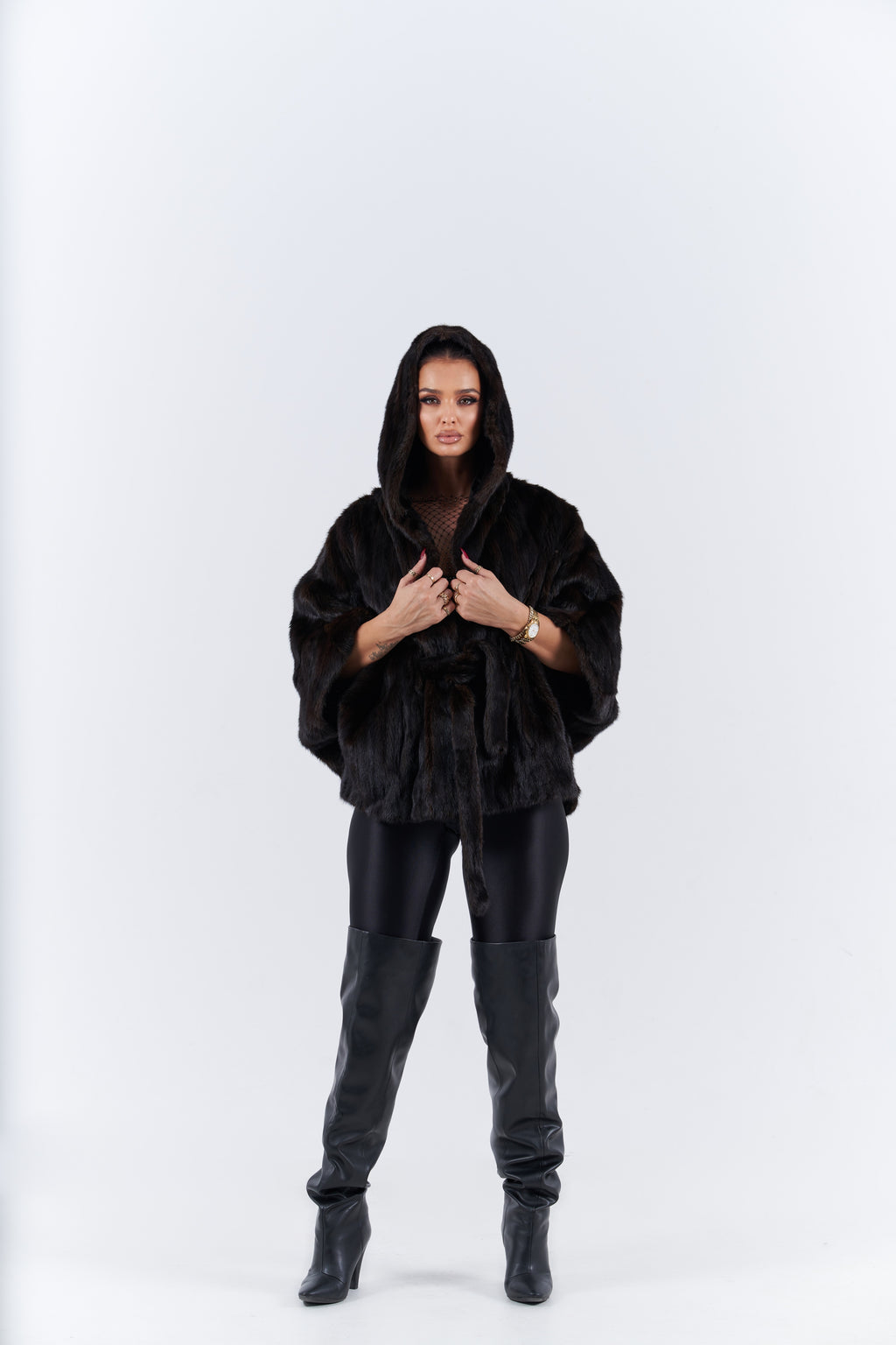 Vintage mink fur cape