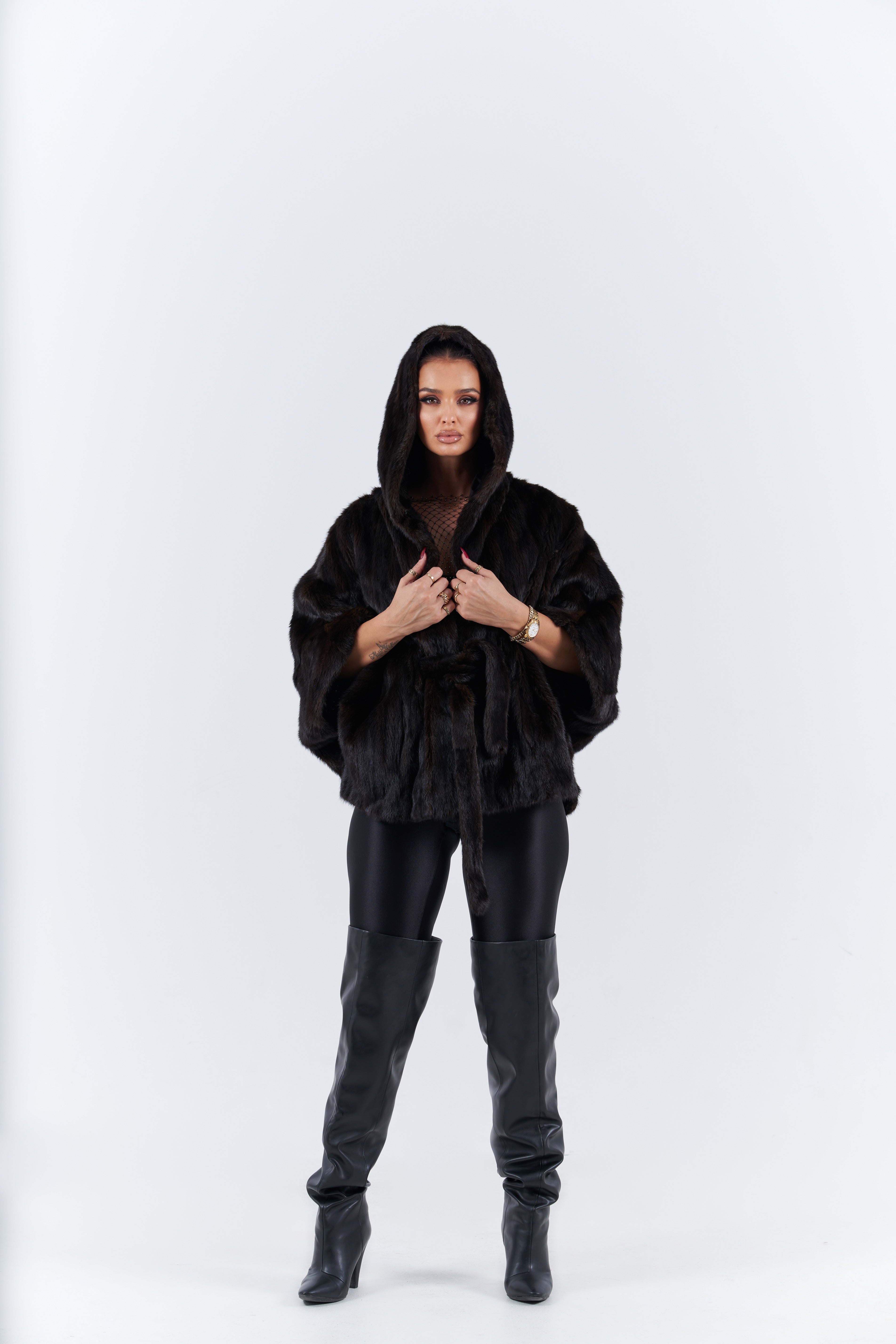 Vintage mink fur cape