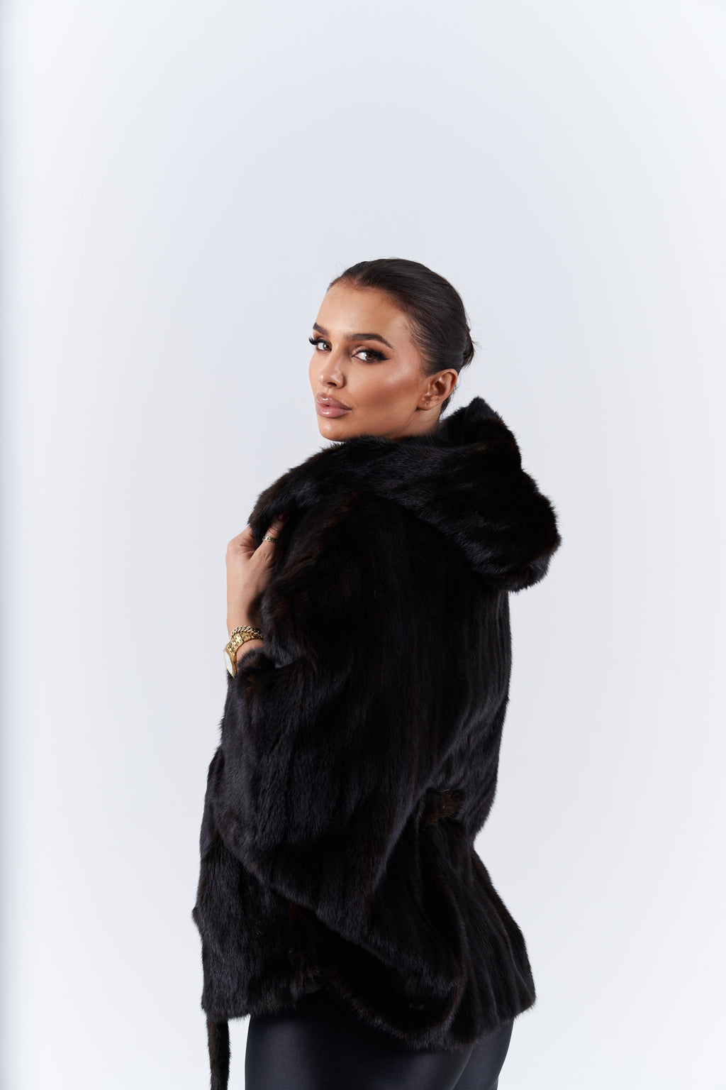 Vintage mink fur cape