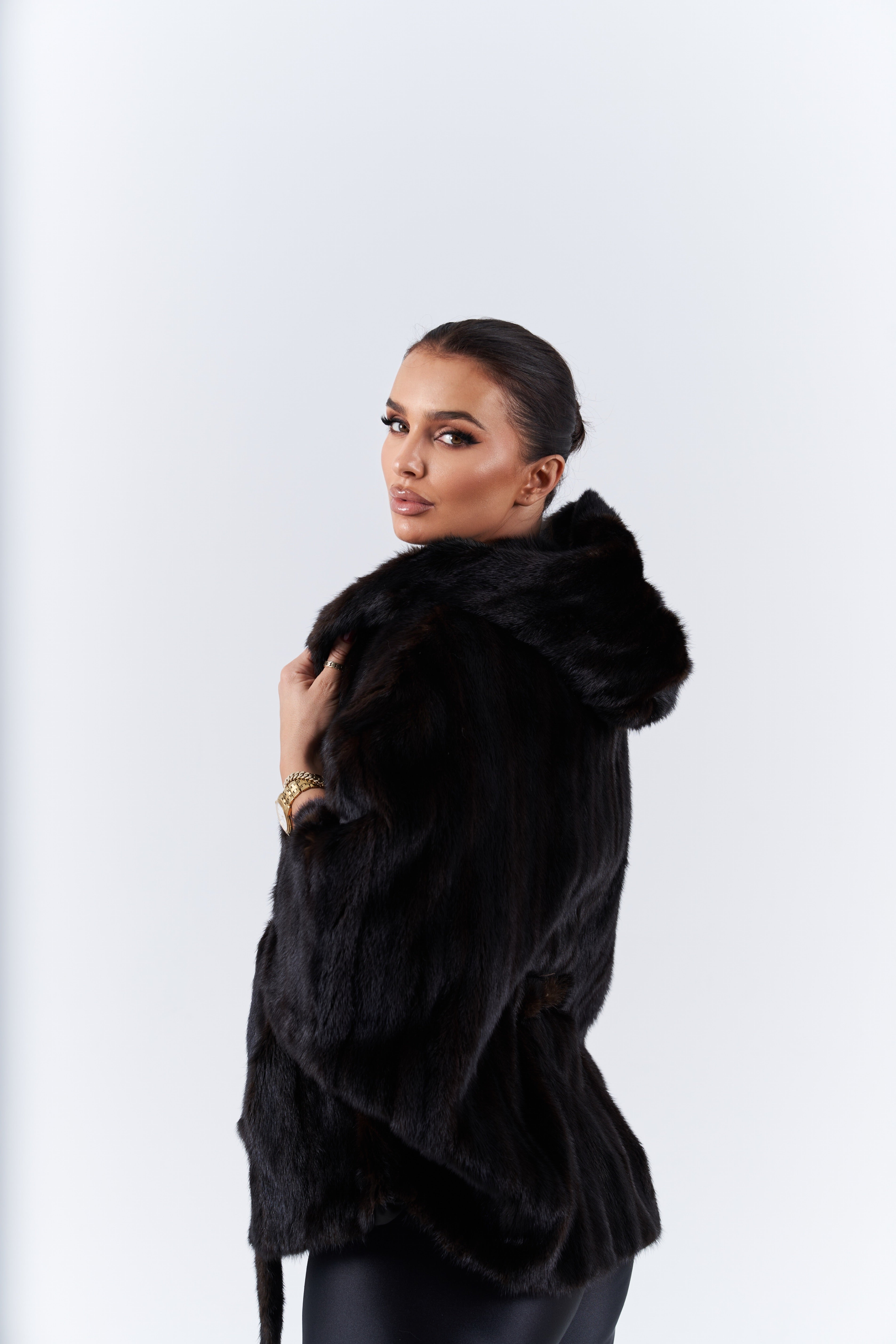 Vintage mink fur cape