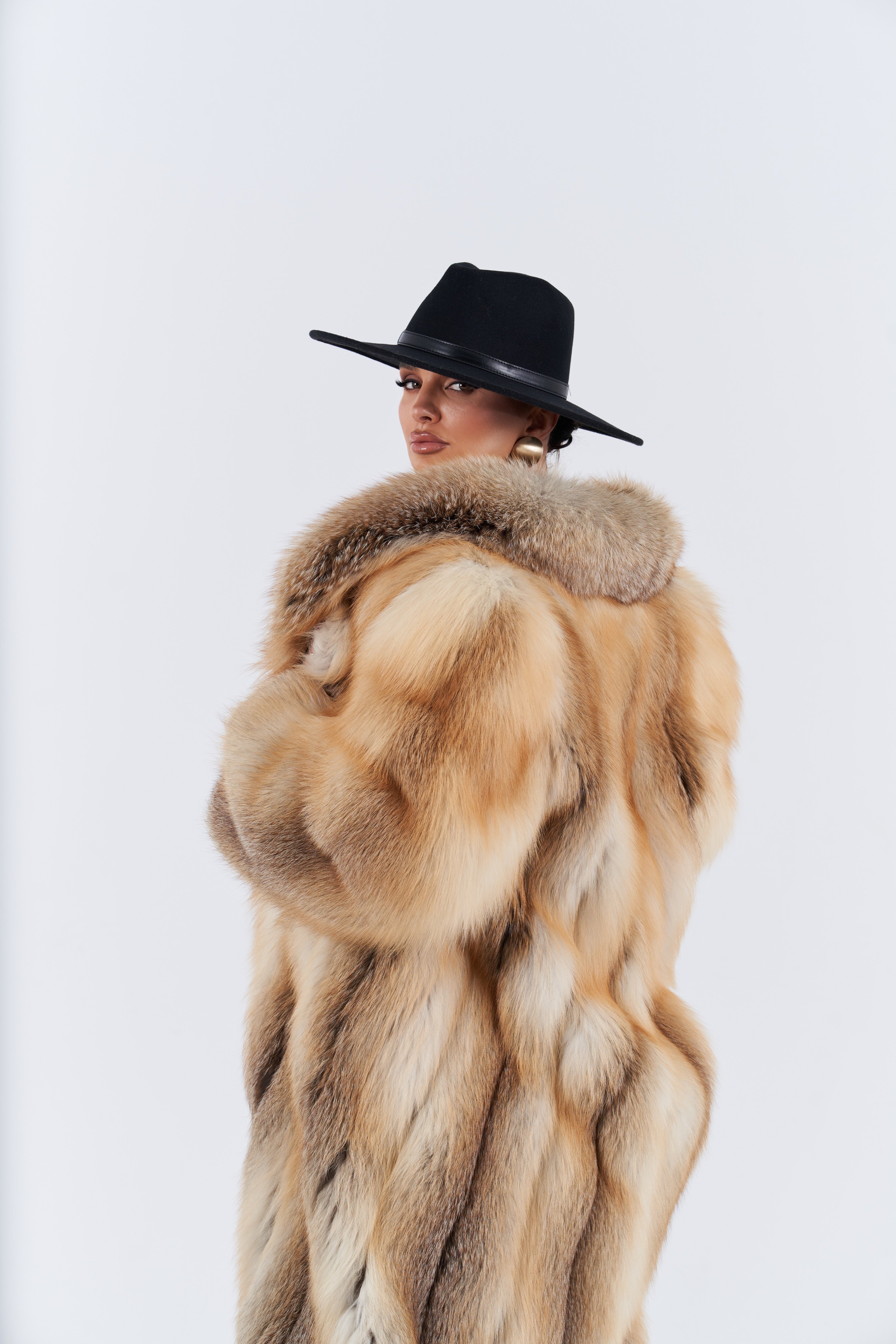 Golden Island Fox Fur Coat