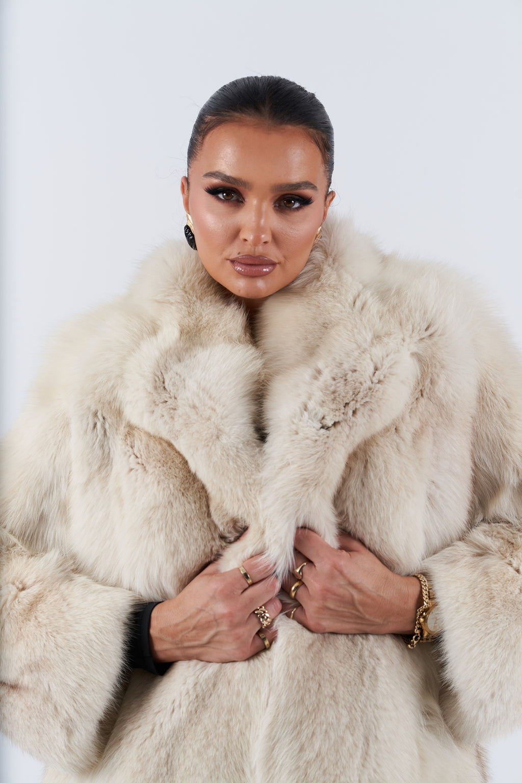 Vintage white fox