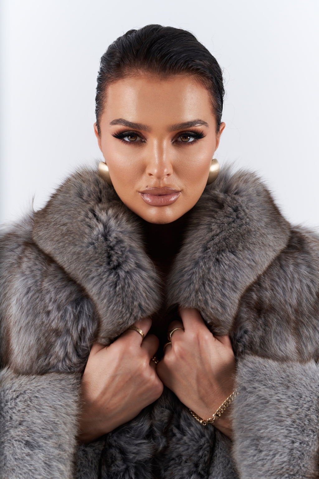 Fox fur coat