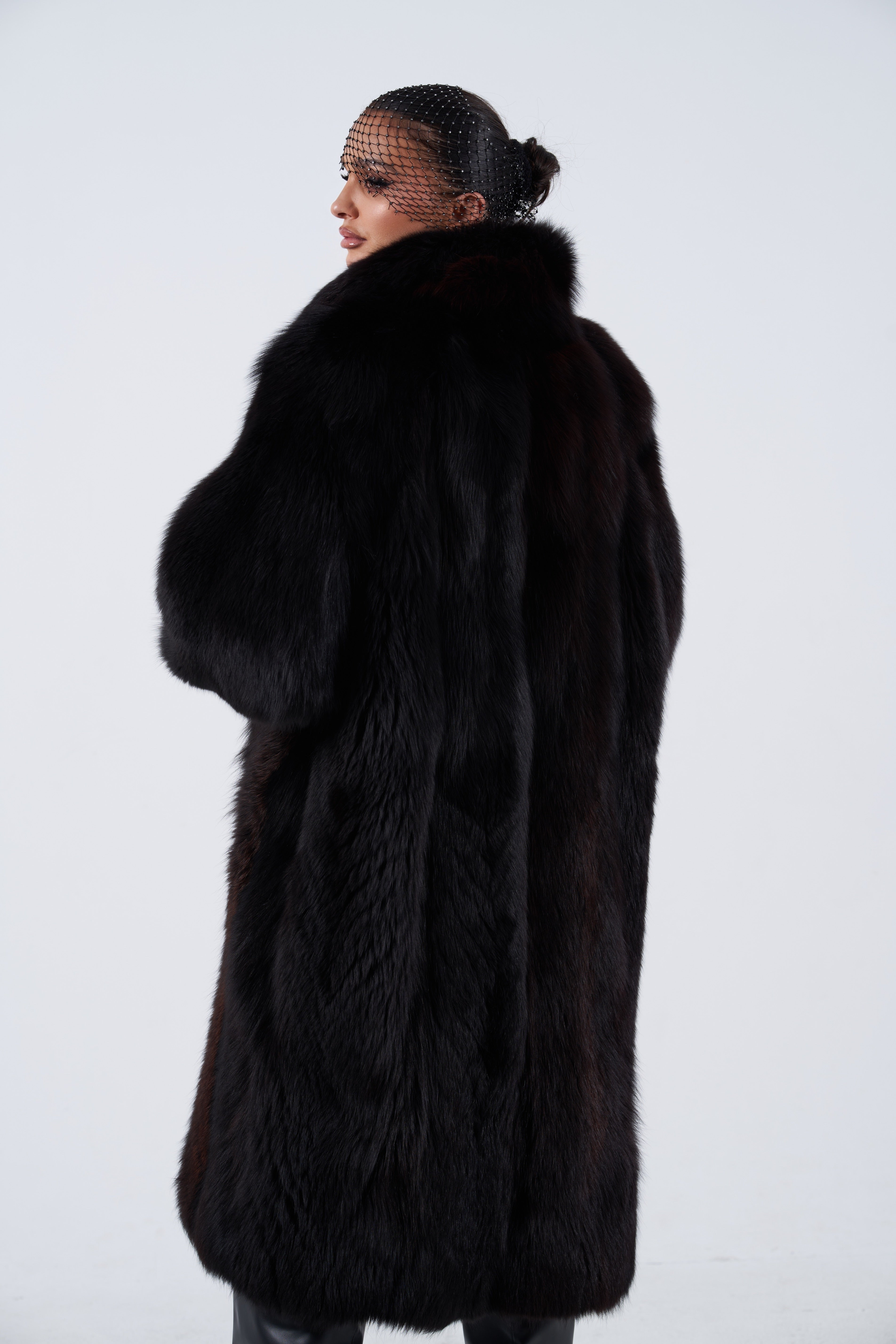 Long Fox Fur Coat