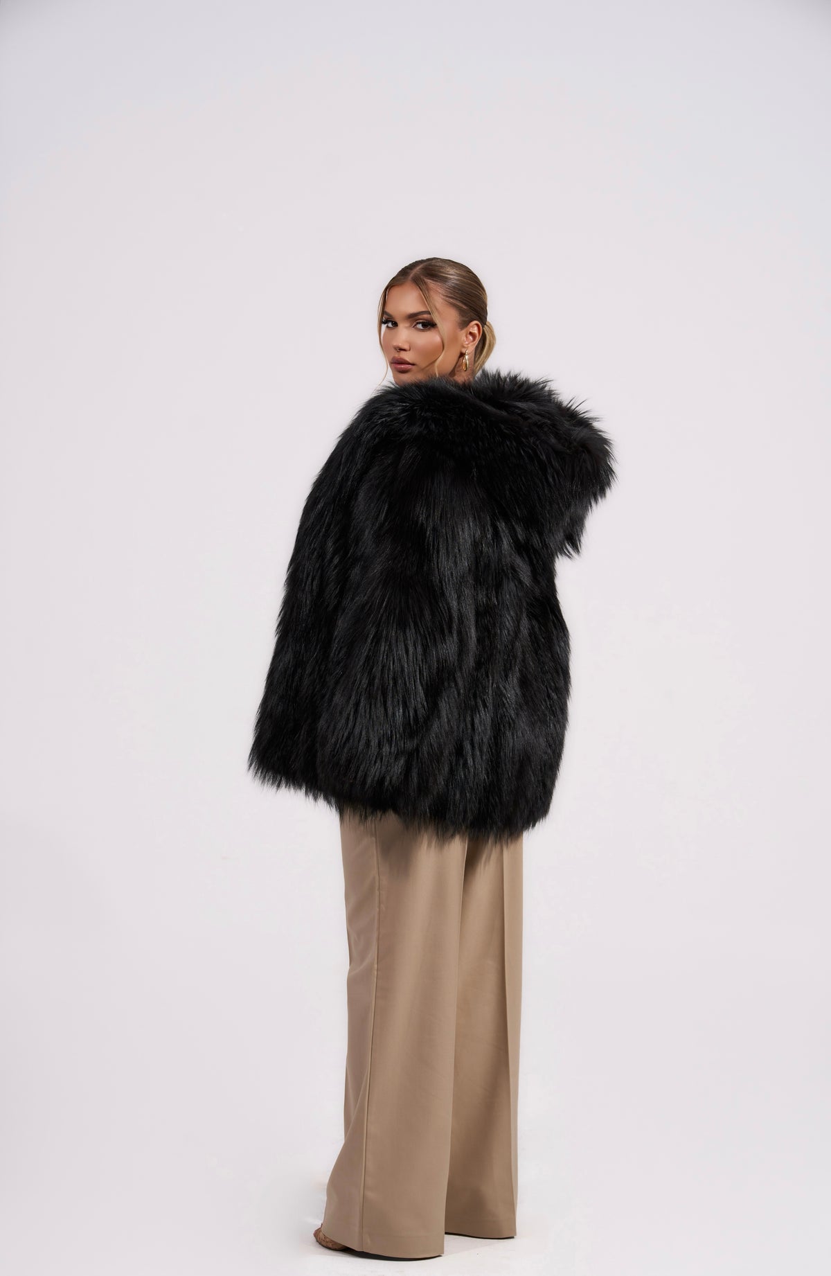 Luxury Black Fur Coat