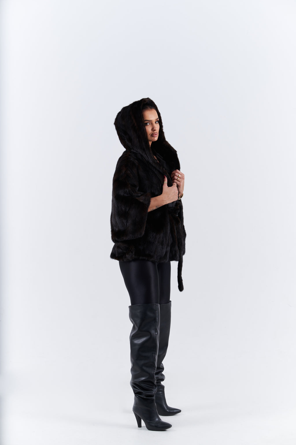 Vintage mink fur cape