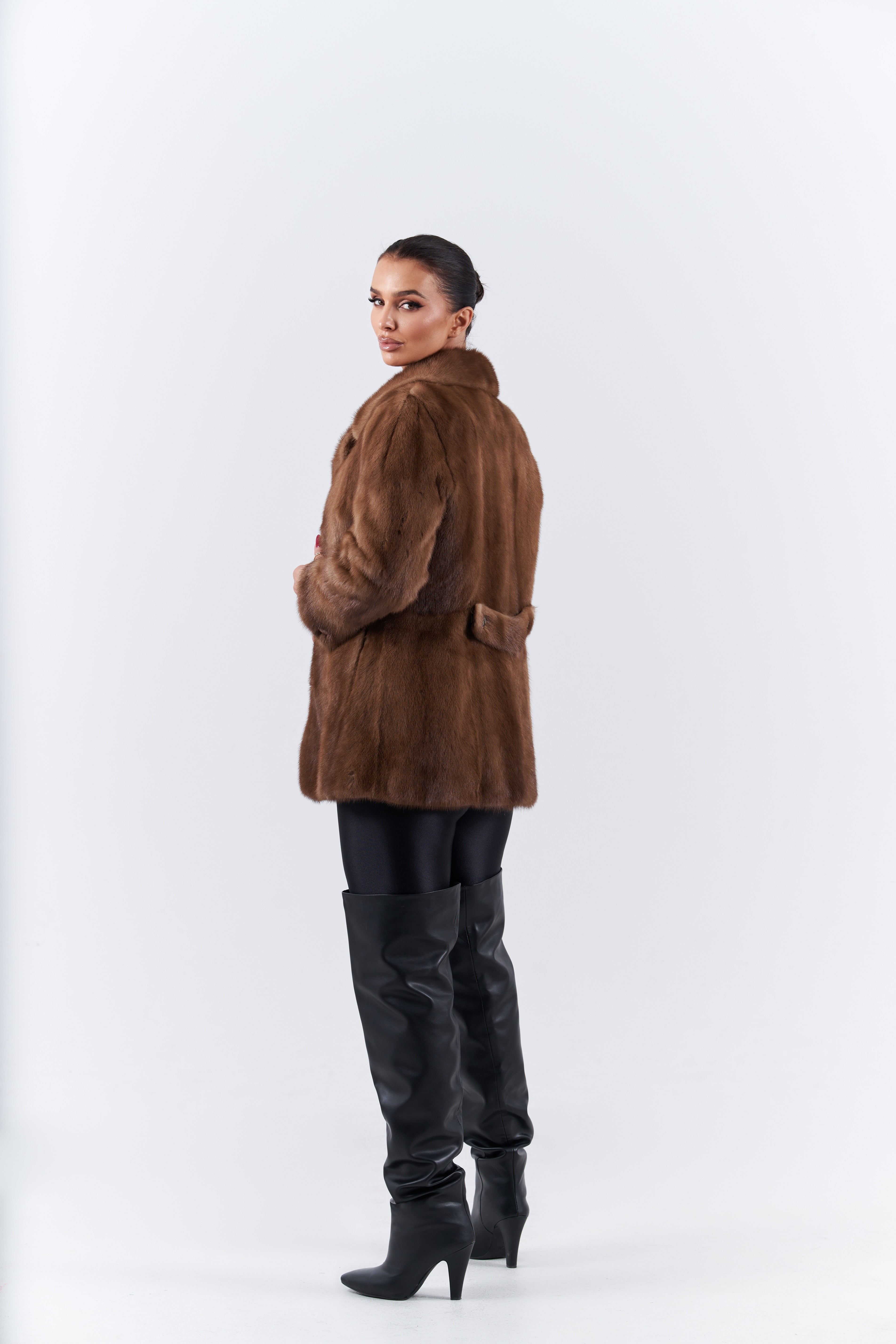 Natural mink coat