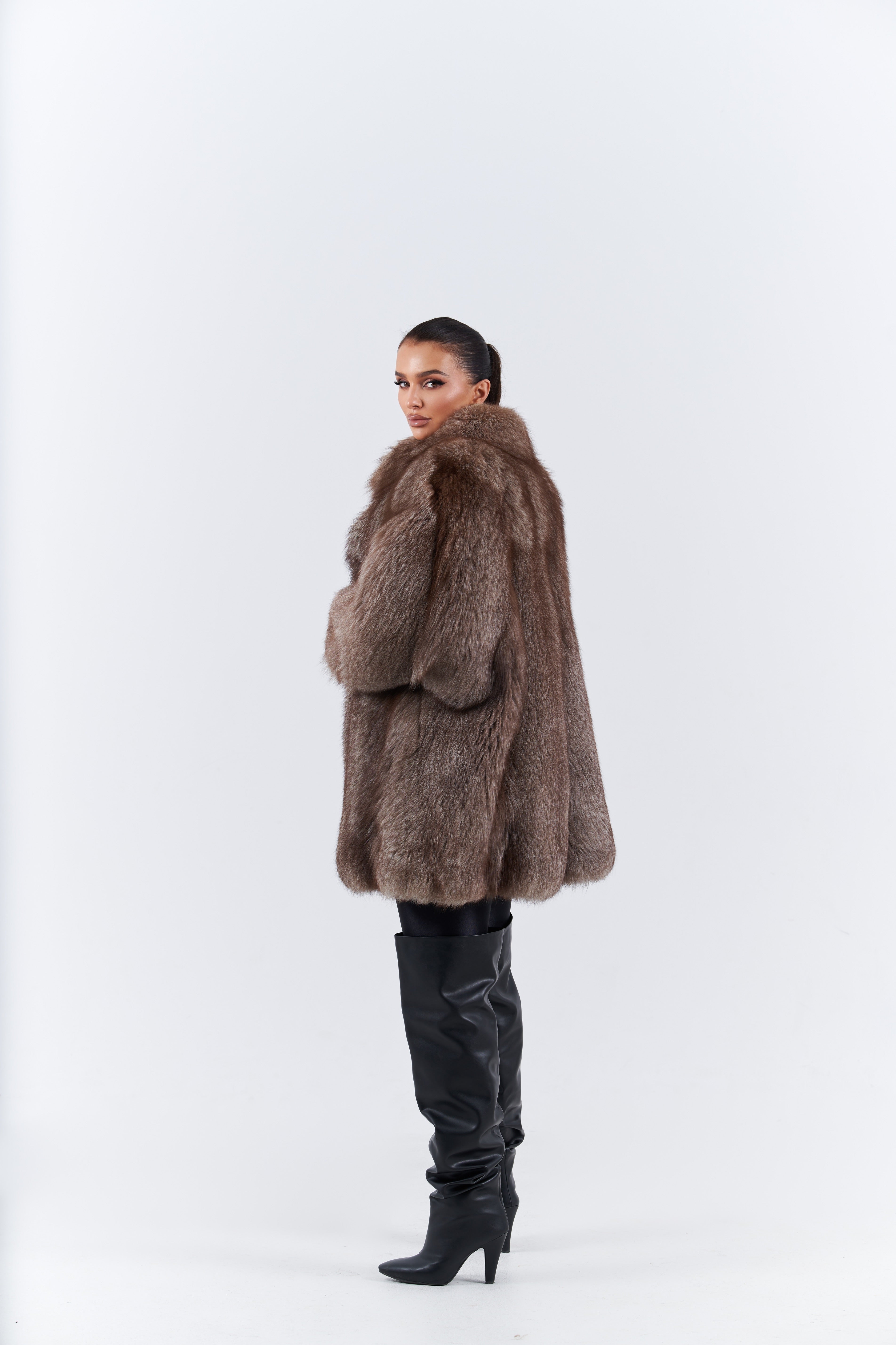 Fox fur coat