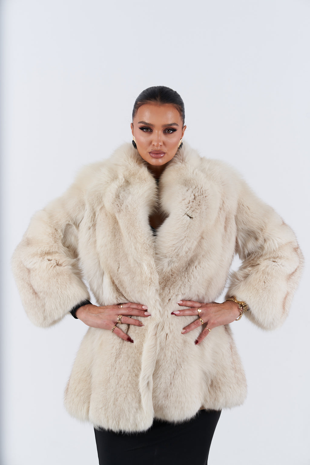Vintage white fox