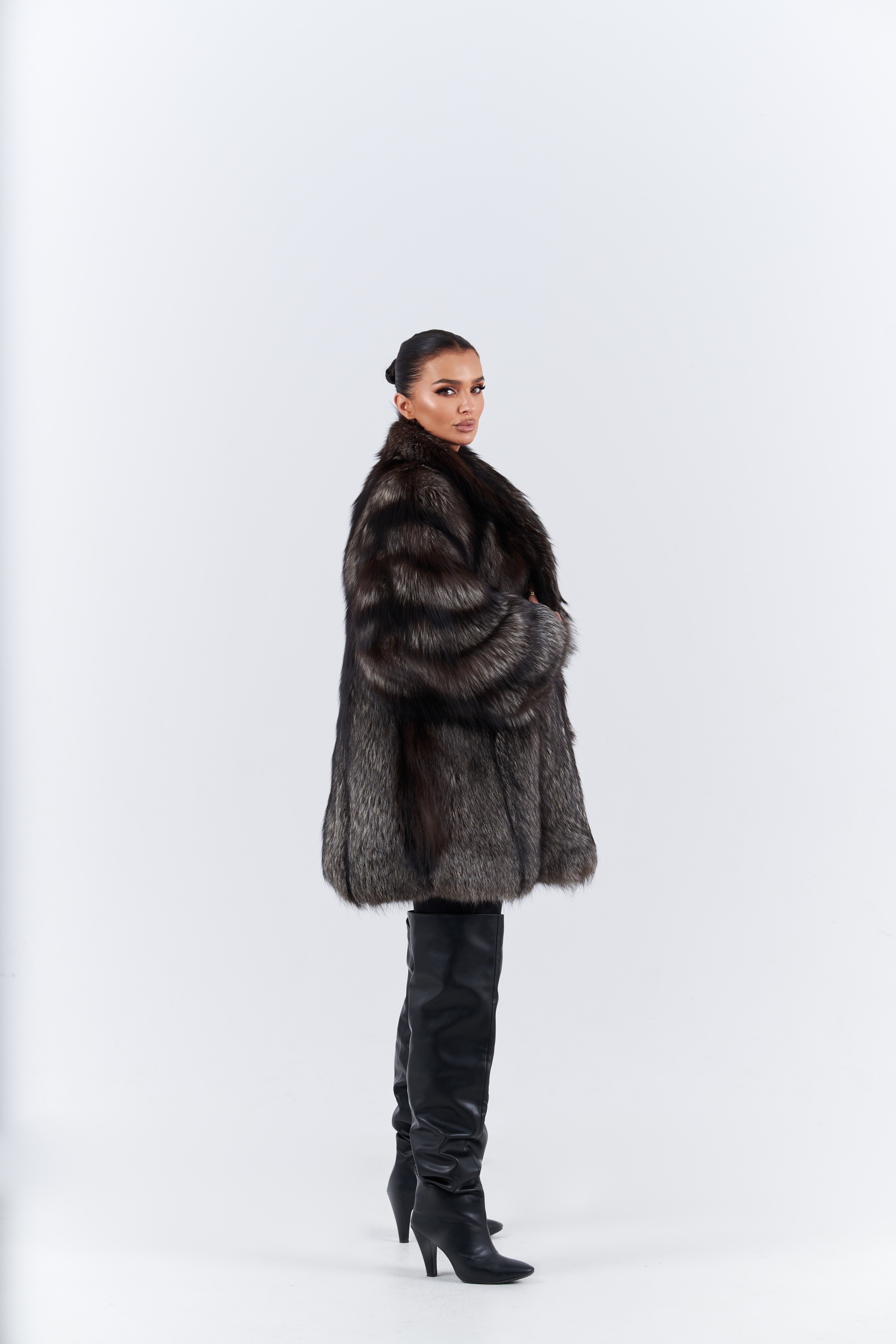 Silver fox fur