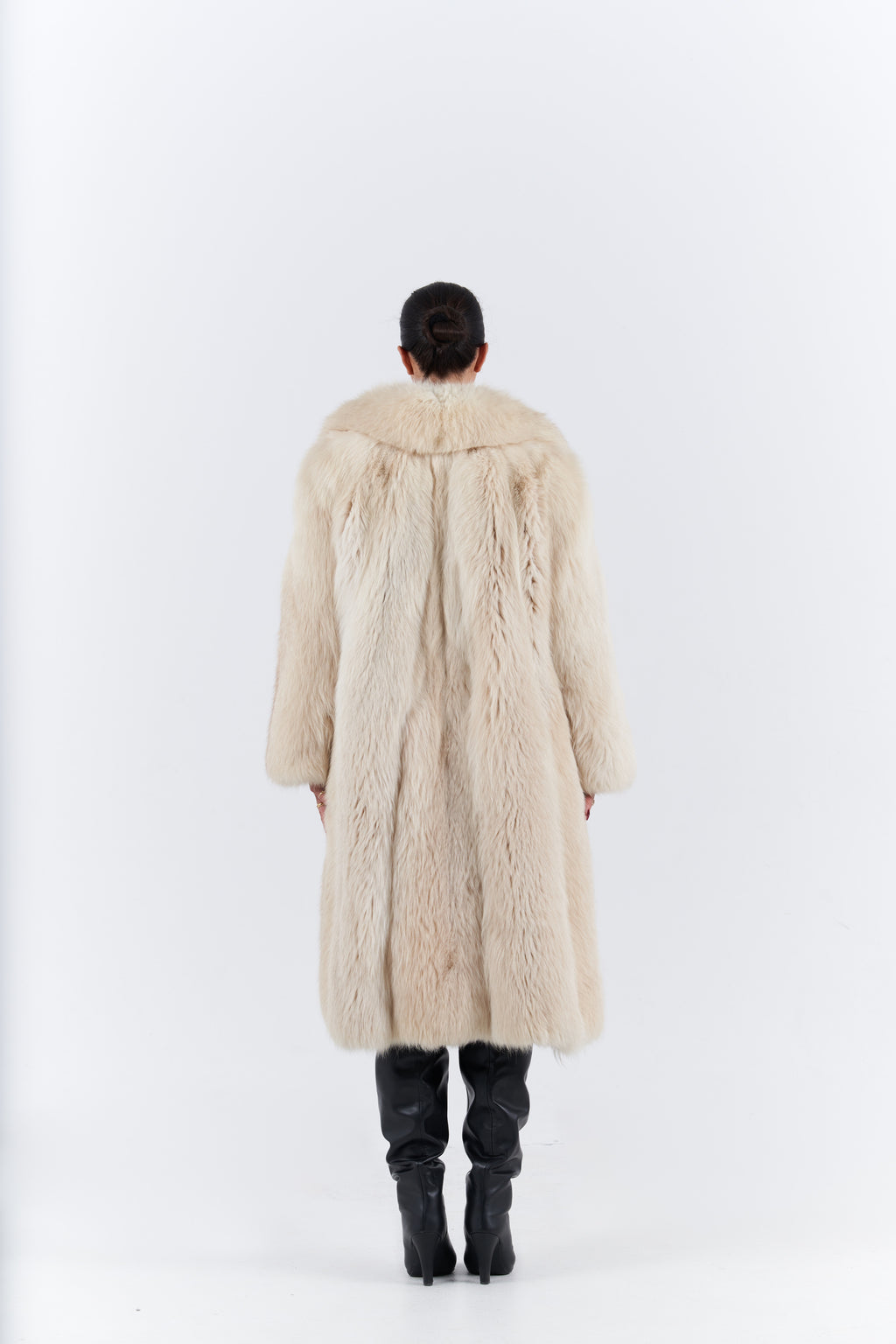 Natural Long fur fox coat