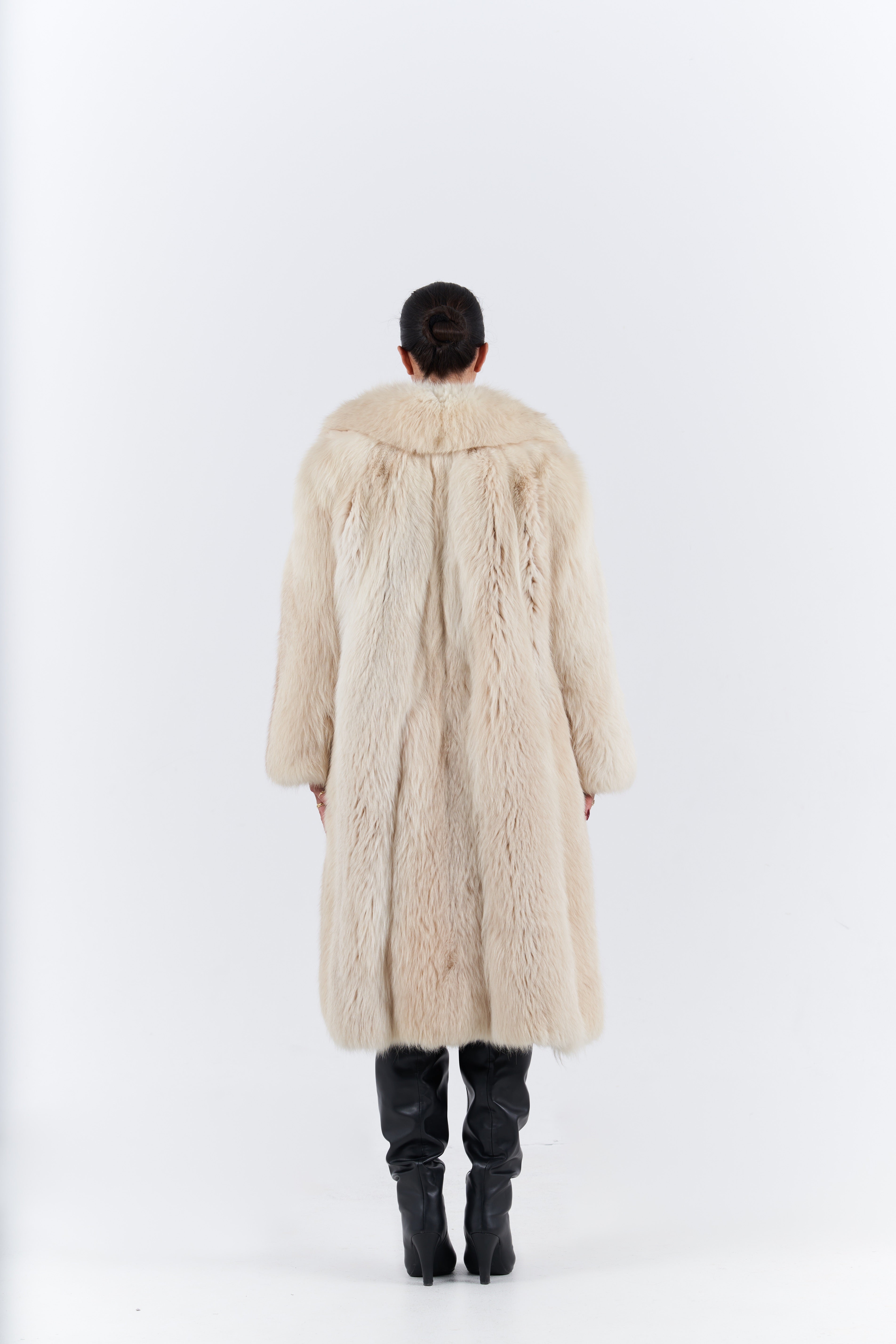 Natural Long fur fox coat