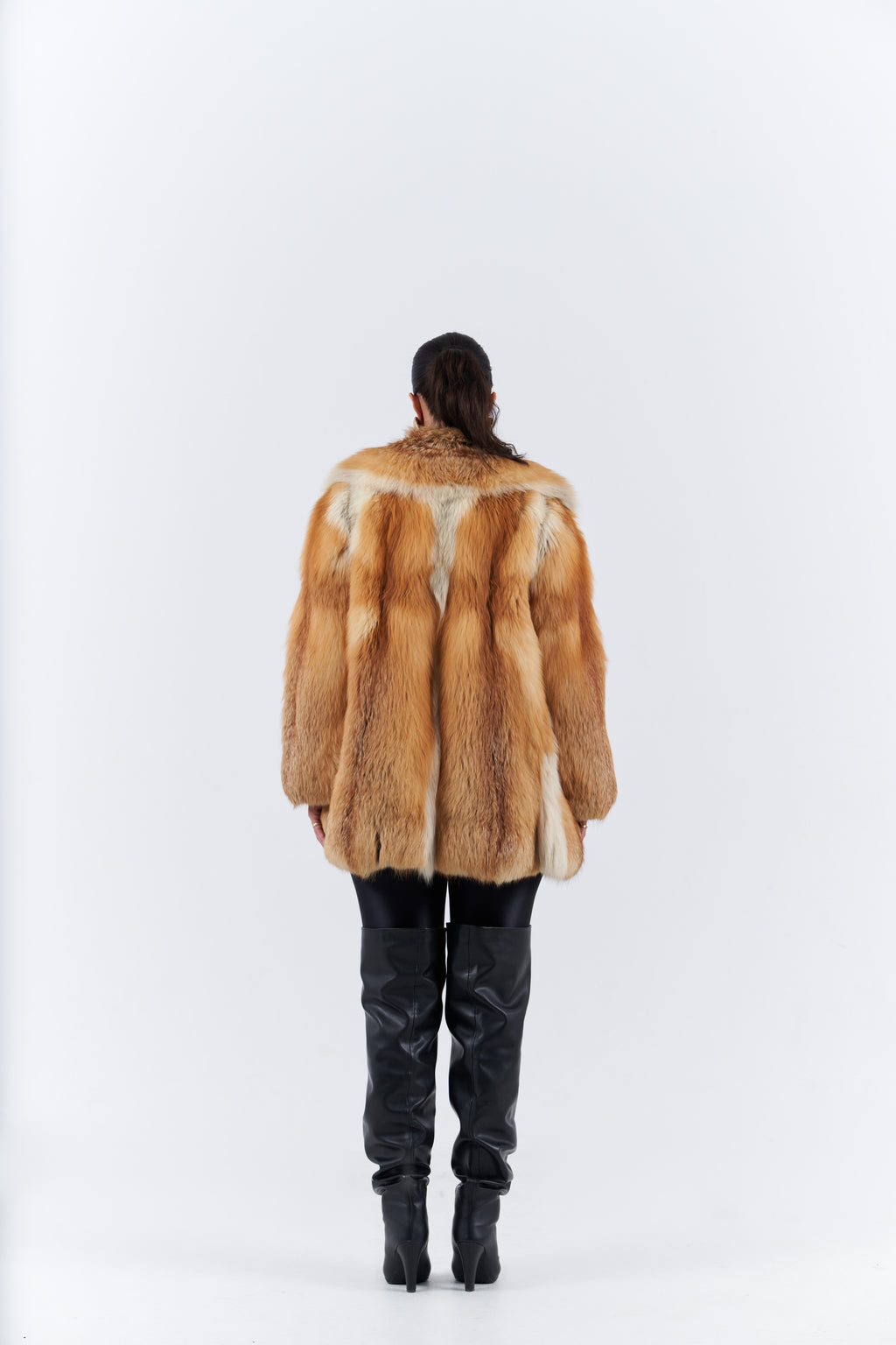 Natural red fox coat