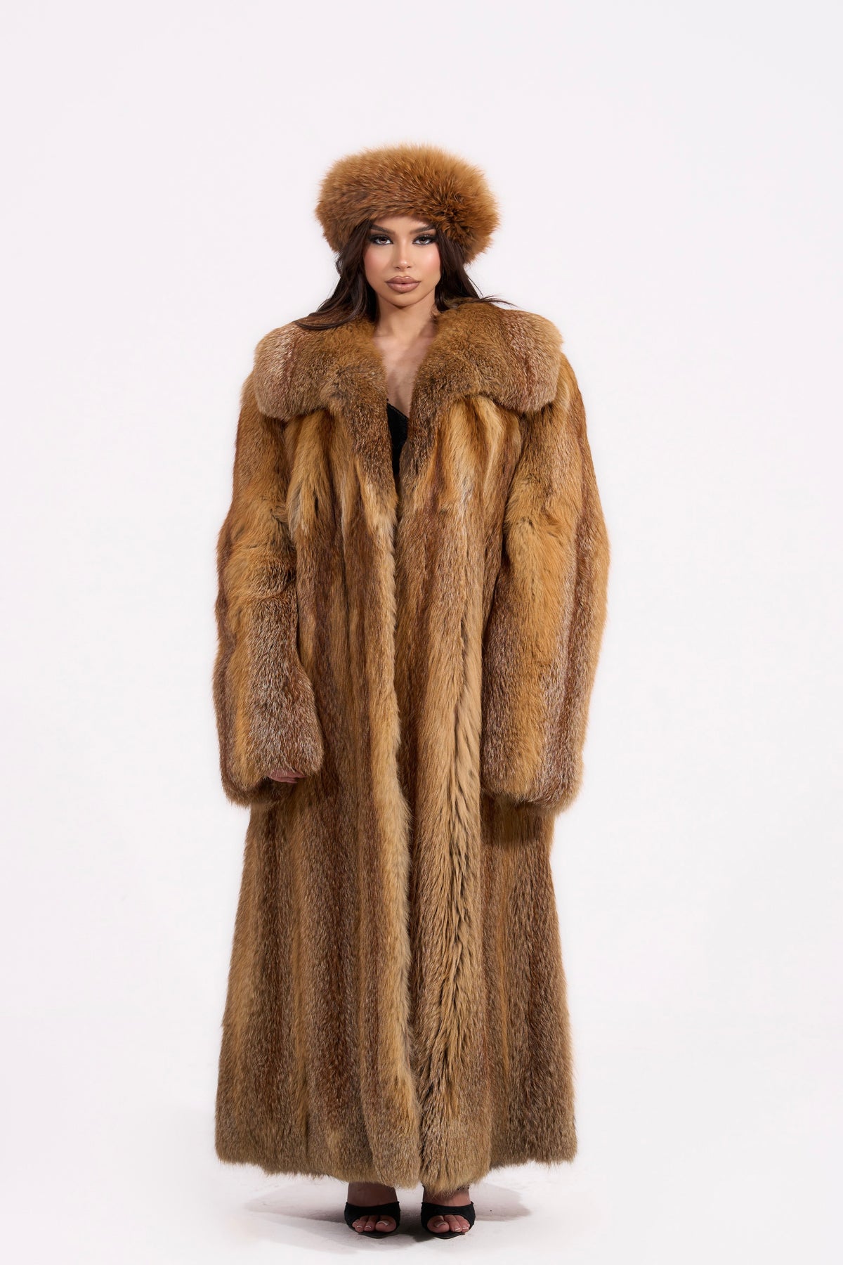 Vintage red fox fur coat🦊