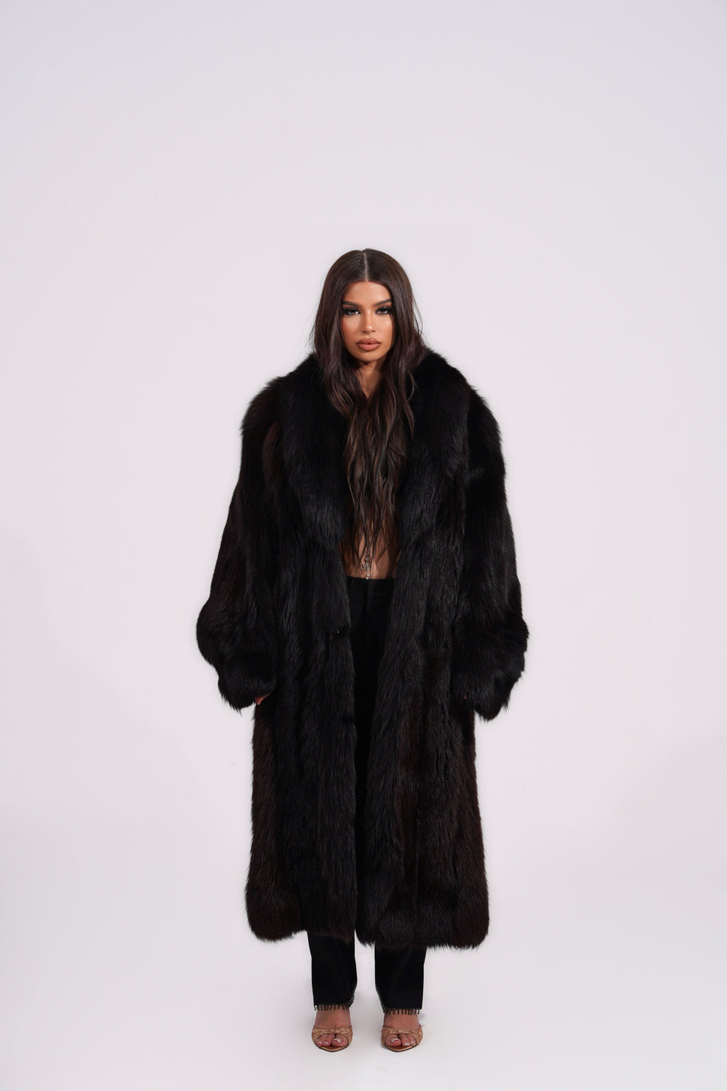 • vintage fox fur coat