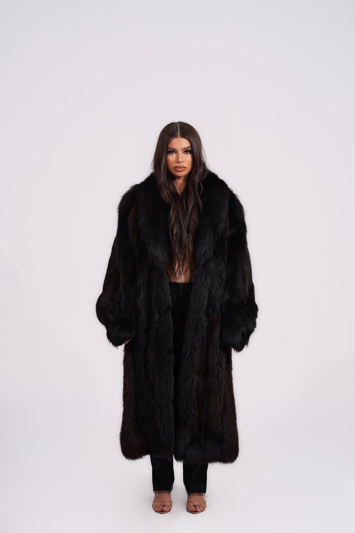 • vintage fox fur coat
