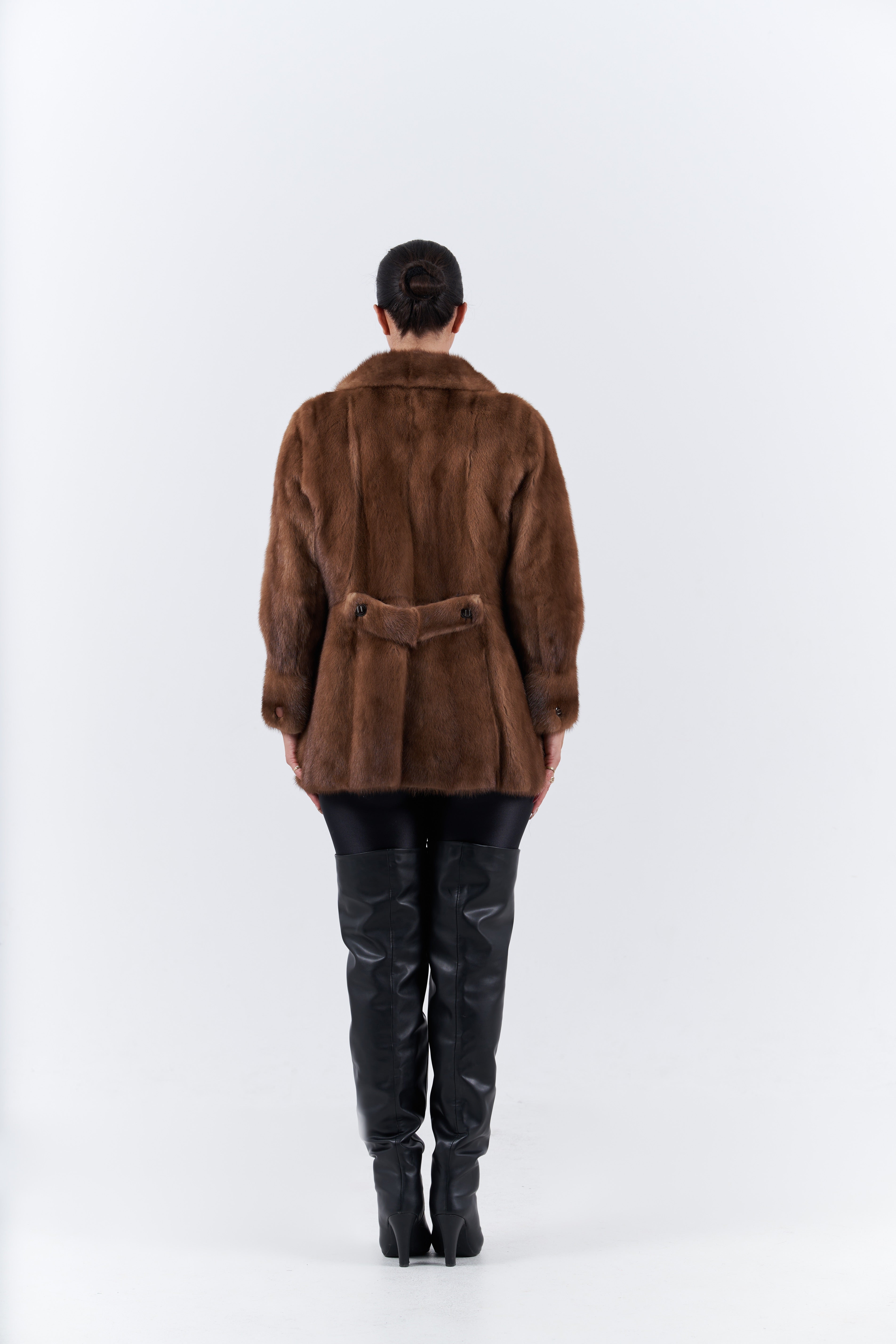 Natural mink coat