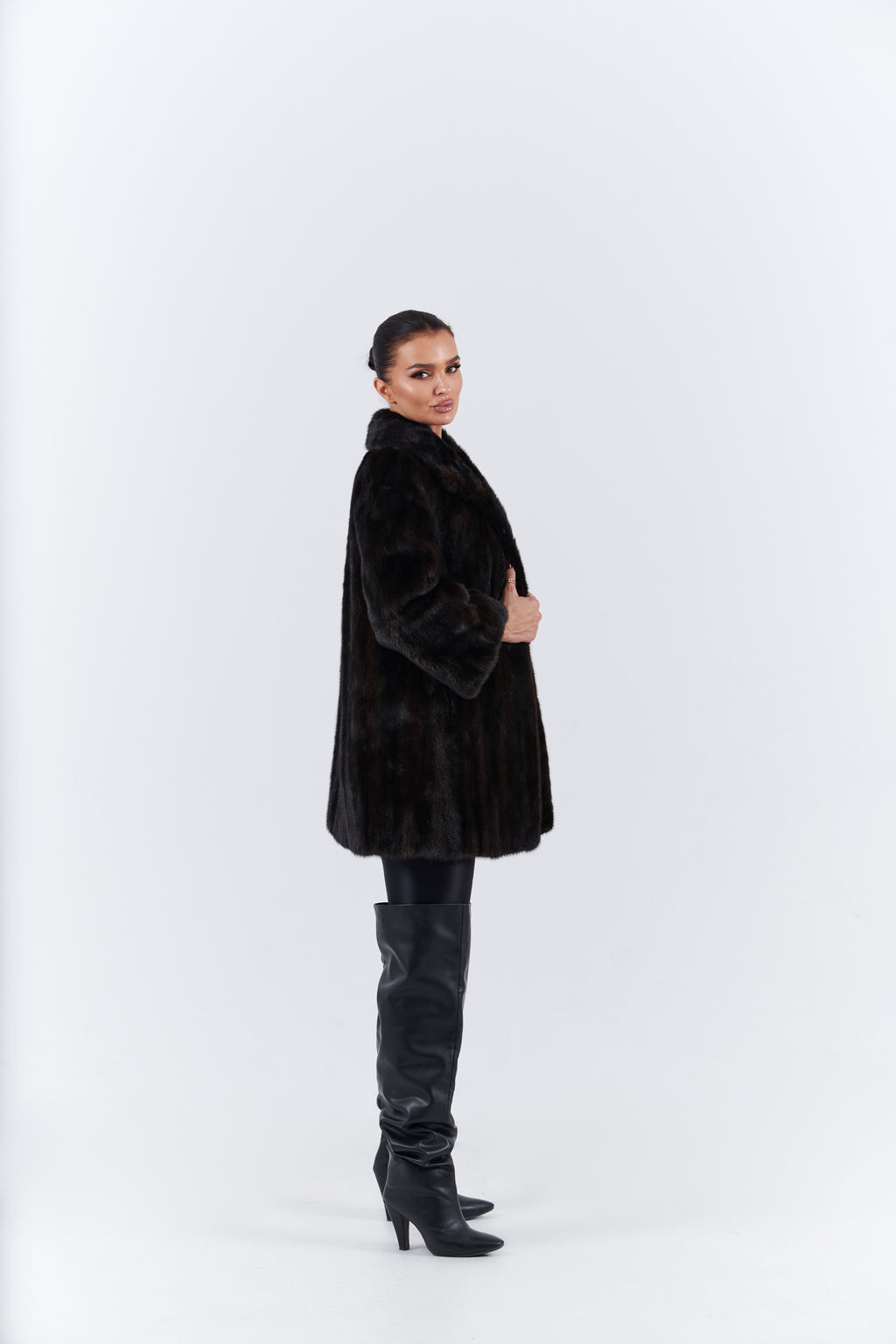 Natural mink fur coat