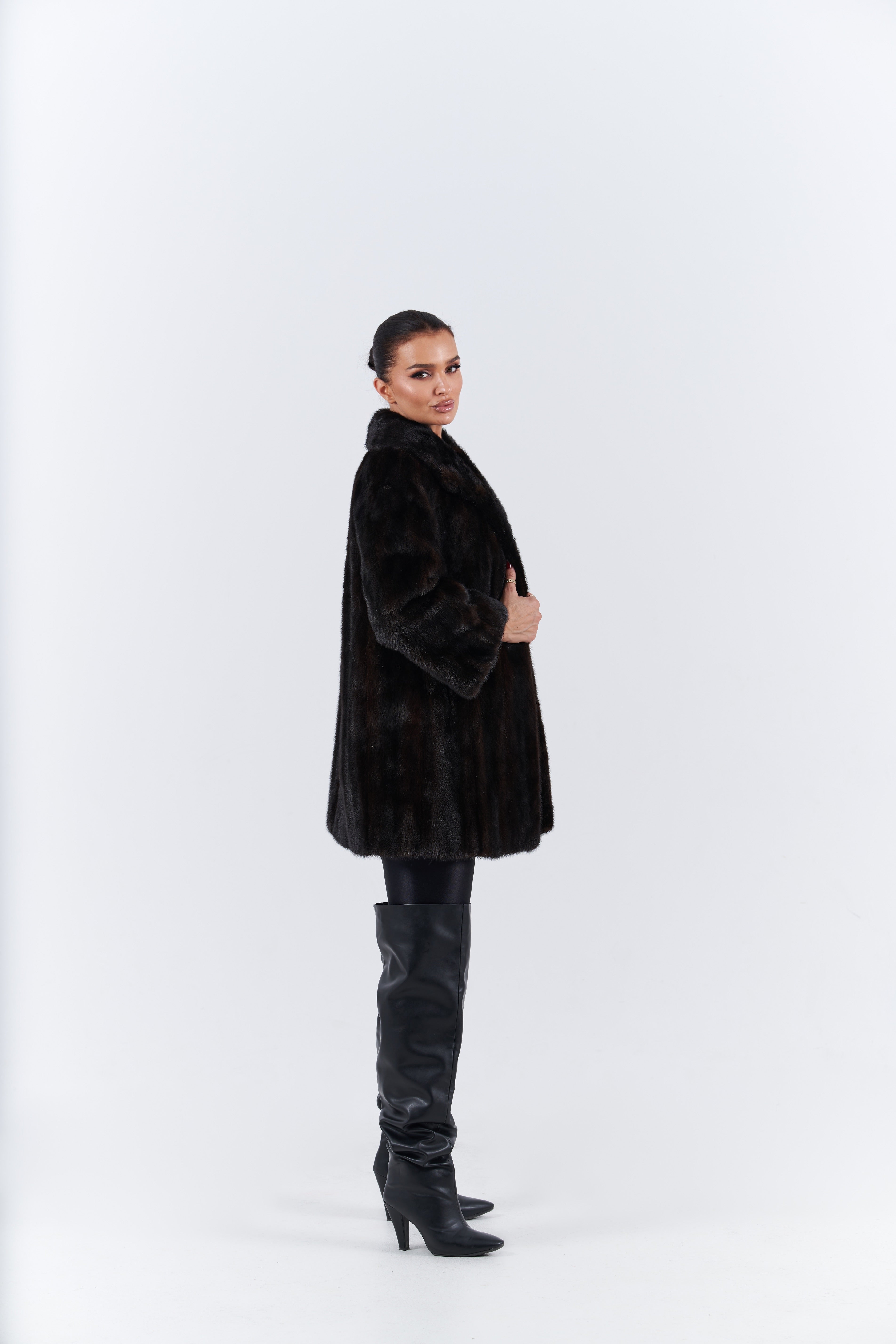 Natural mink fur coat