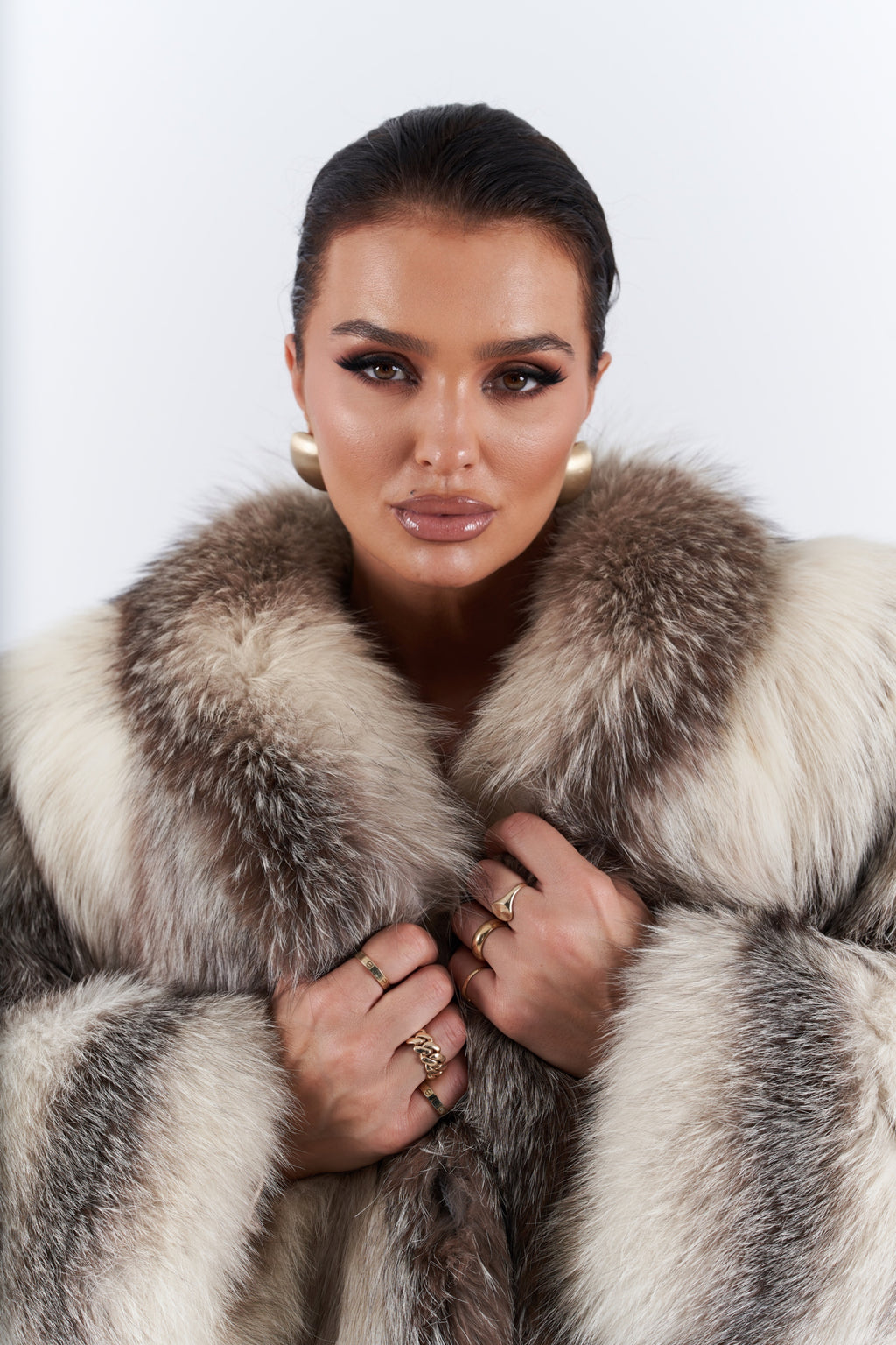 Natural Artic frost fur coat