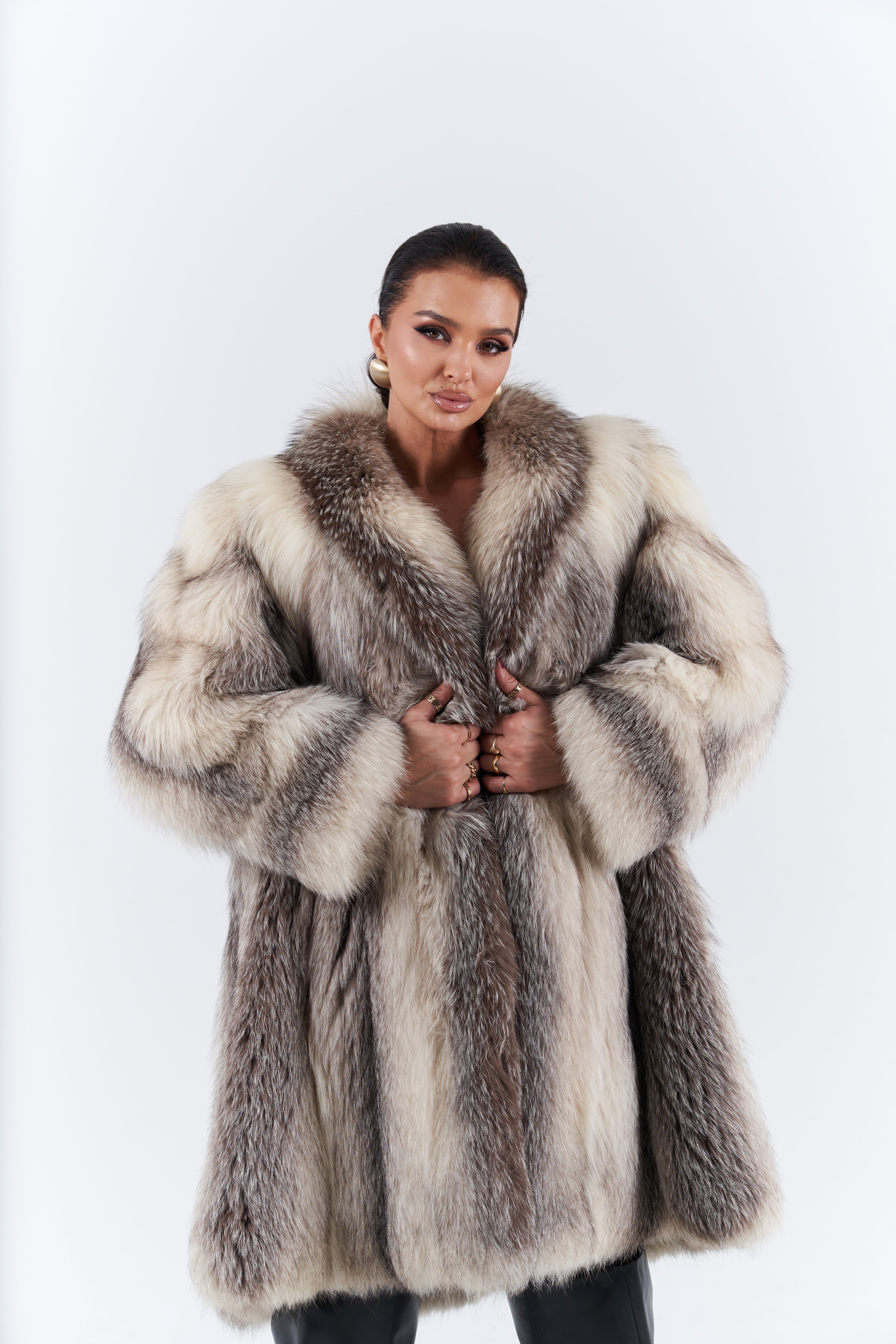 Natural Artic frost fur coat
