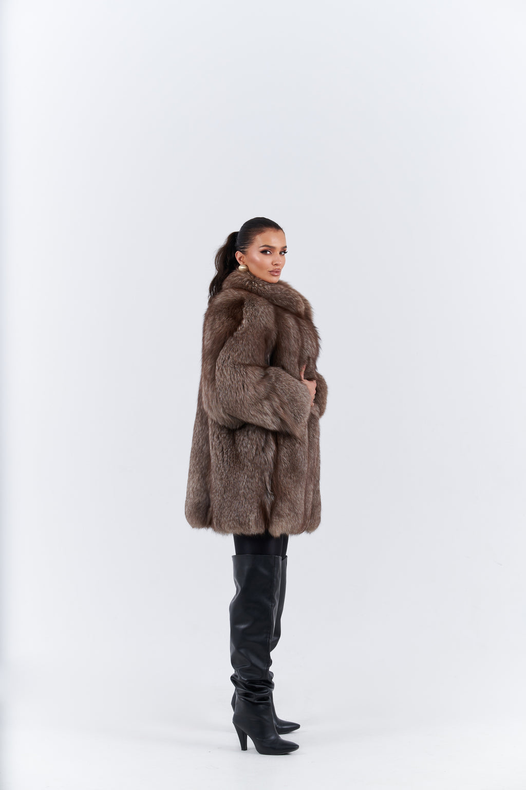 Fox fur coat