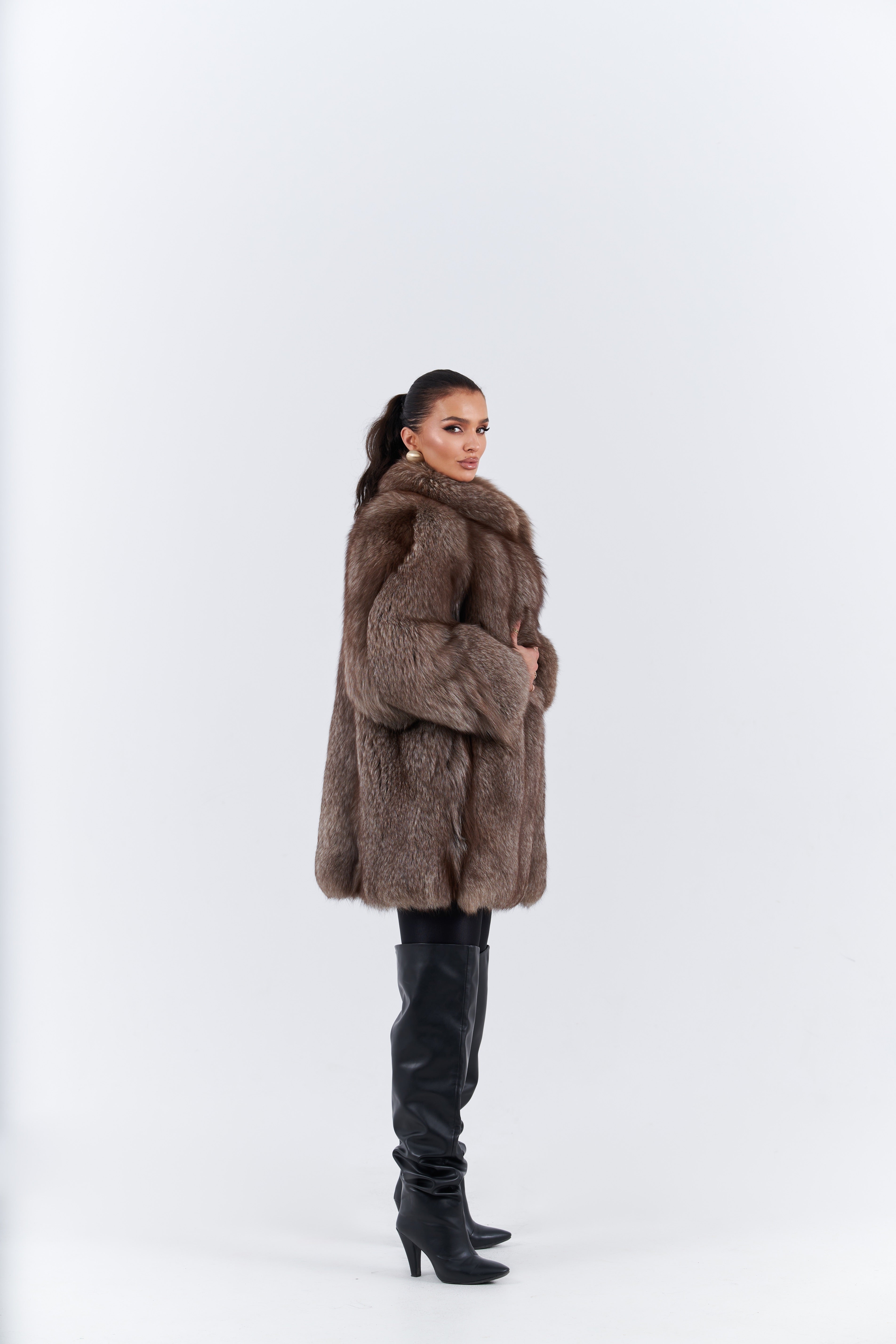Fox fur coat