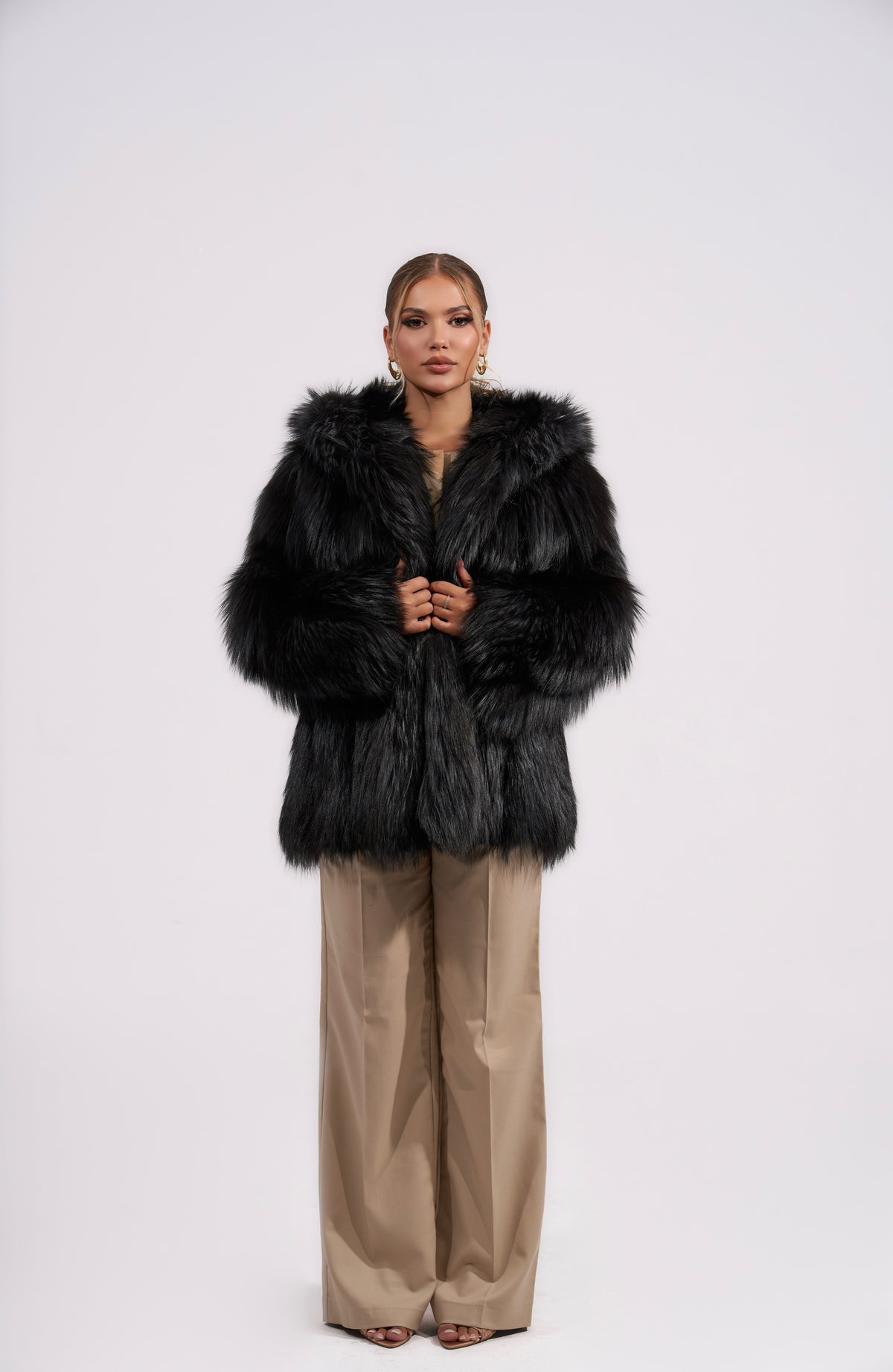 Luxury Black Fur Coat