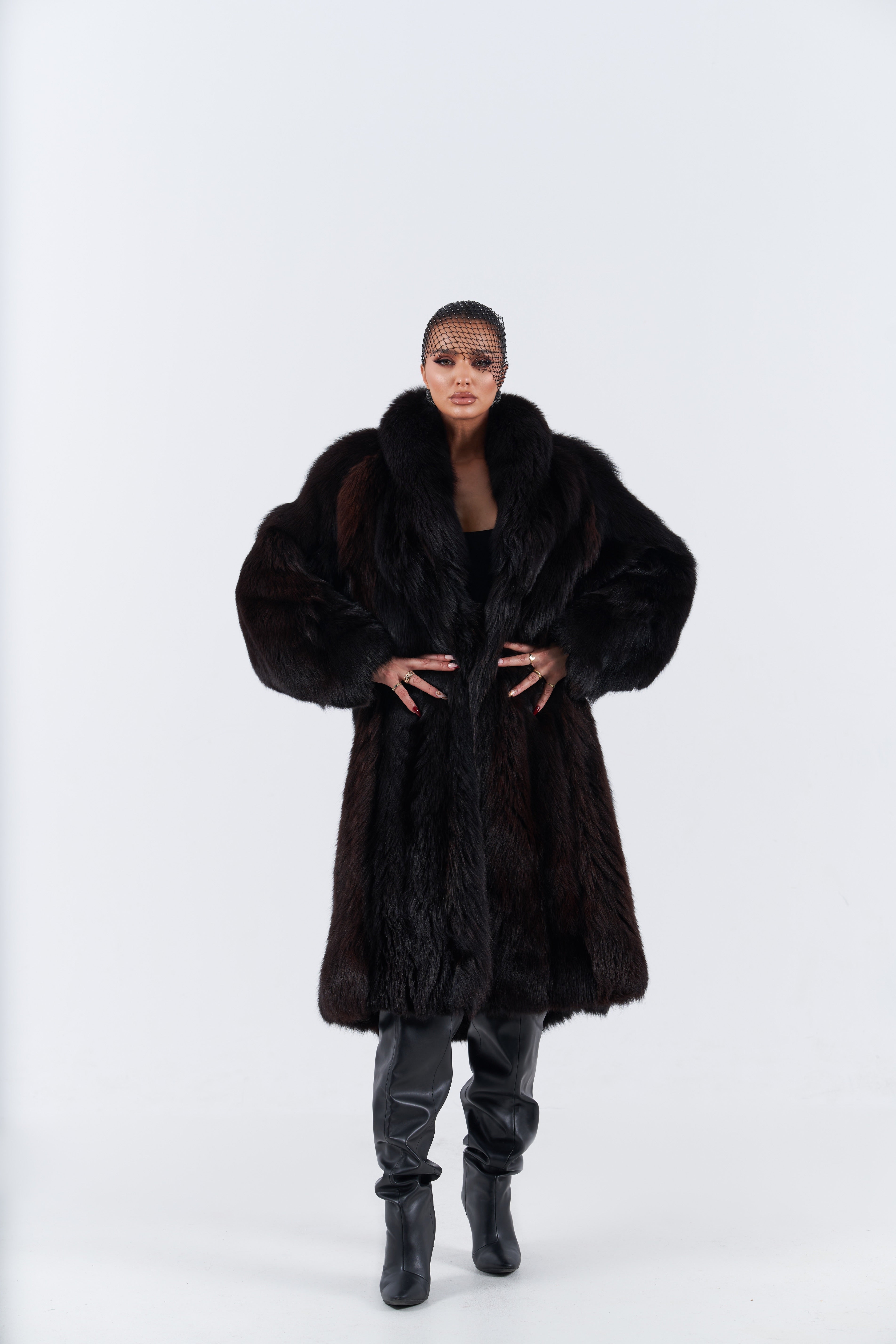 Long Fox Fur Coat