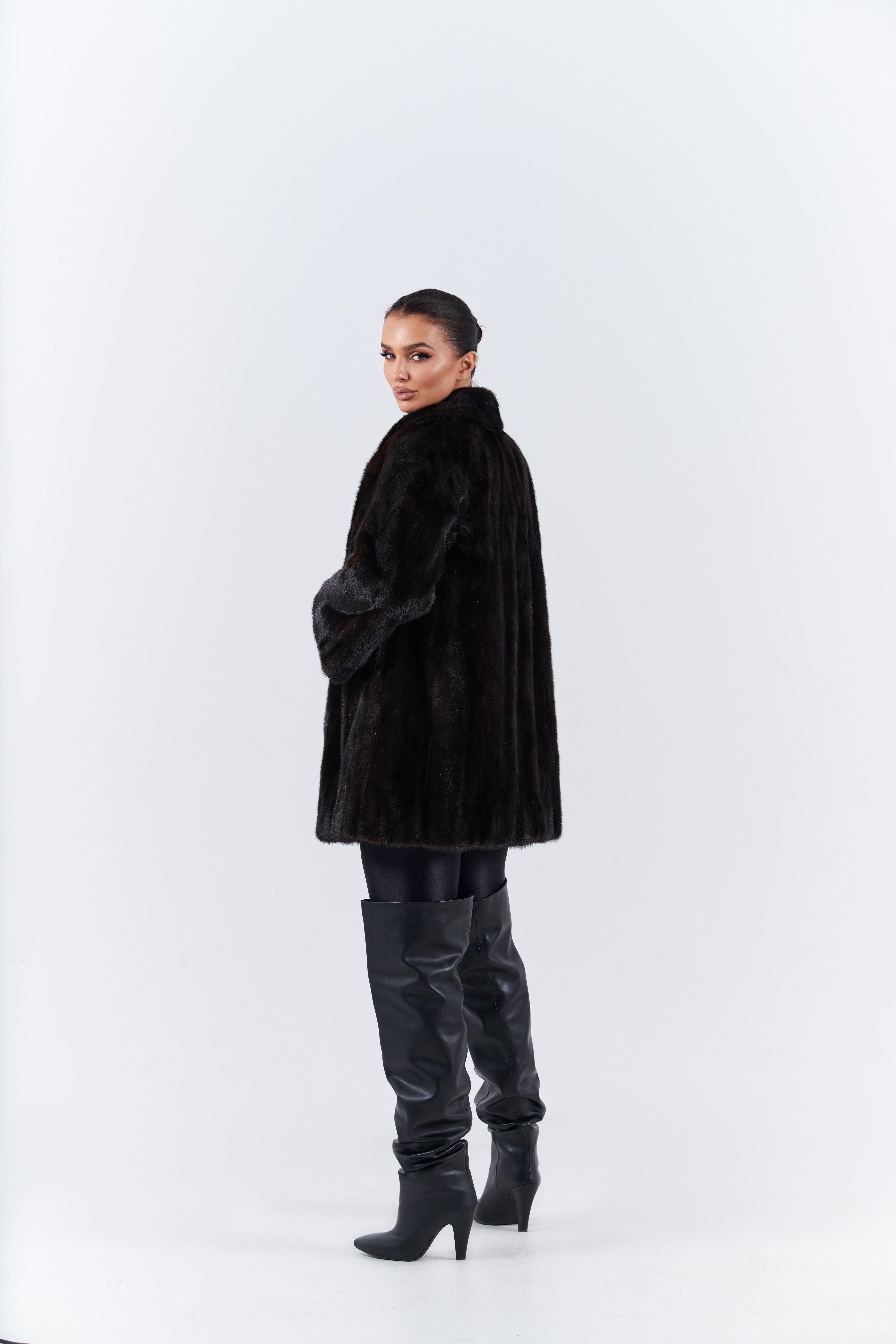 Natural mink fur coat