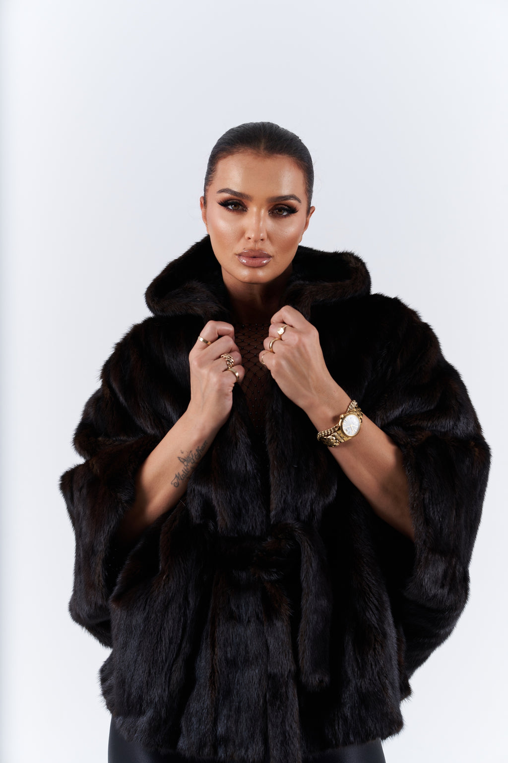 Vintage mink fur cape
