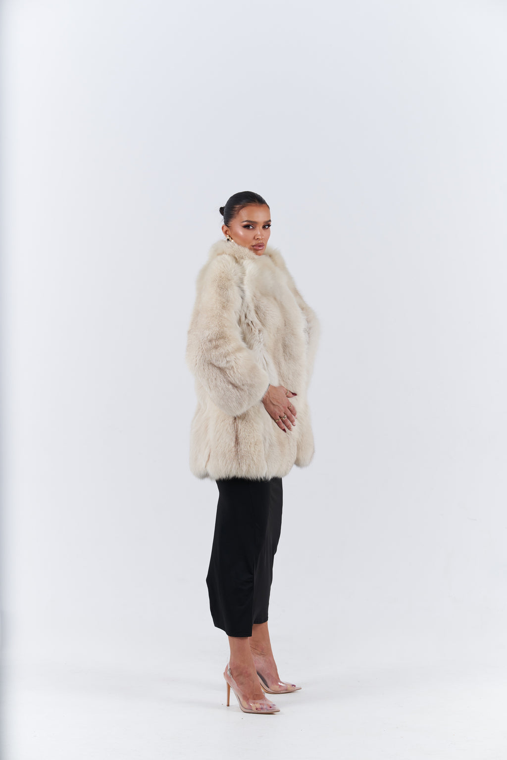 Vintage white fox