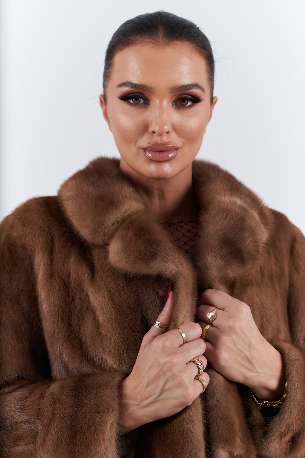 Natural mink coat