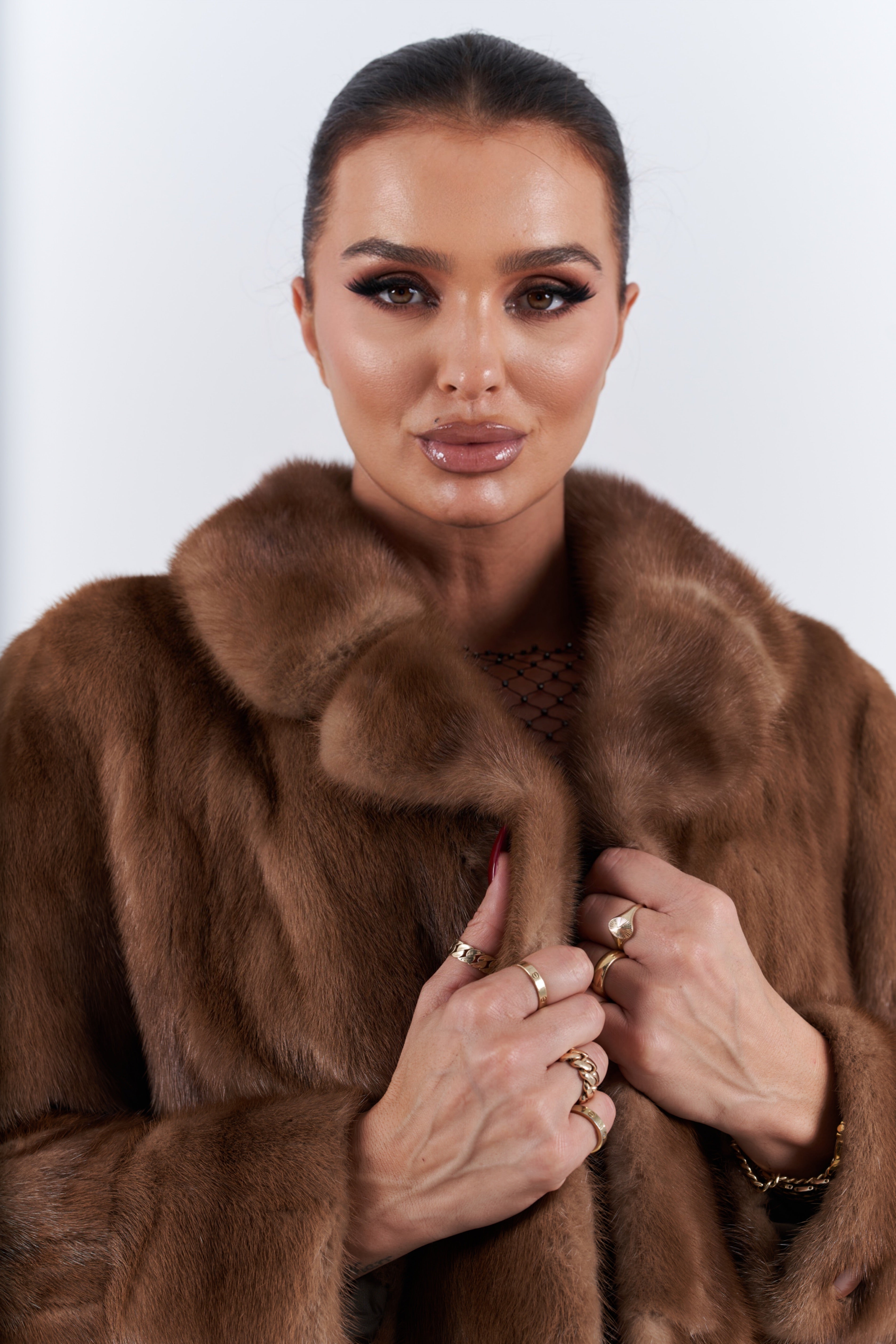 Natural mink coat