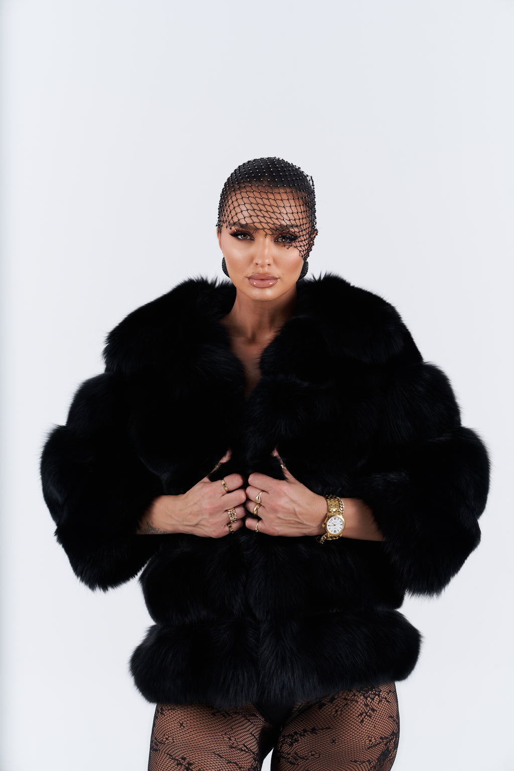 New black fox fur