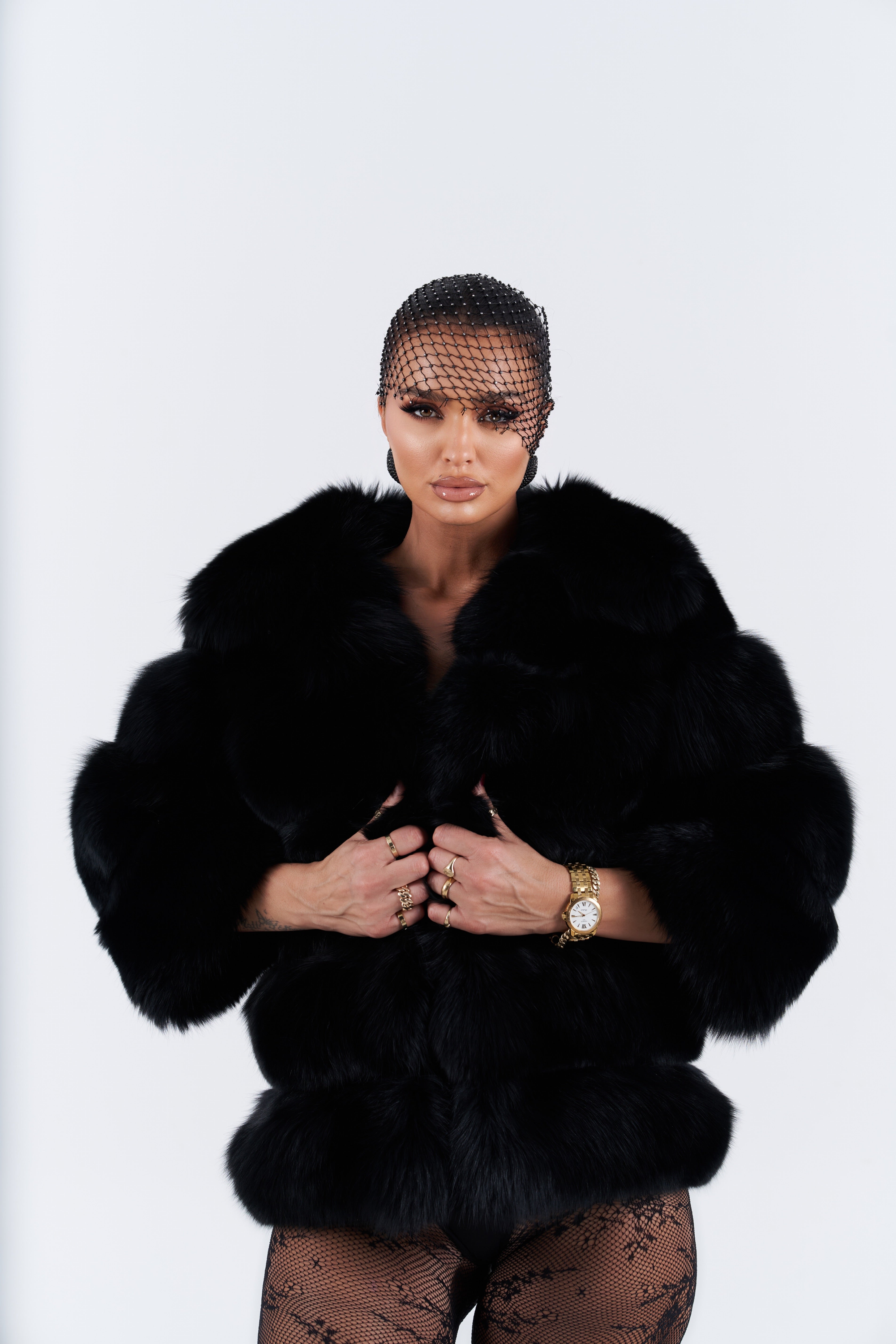 New black fox fur