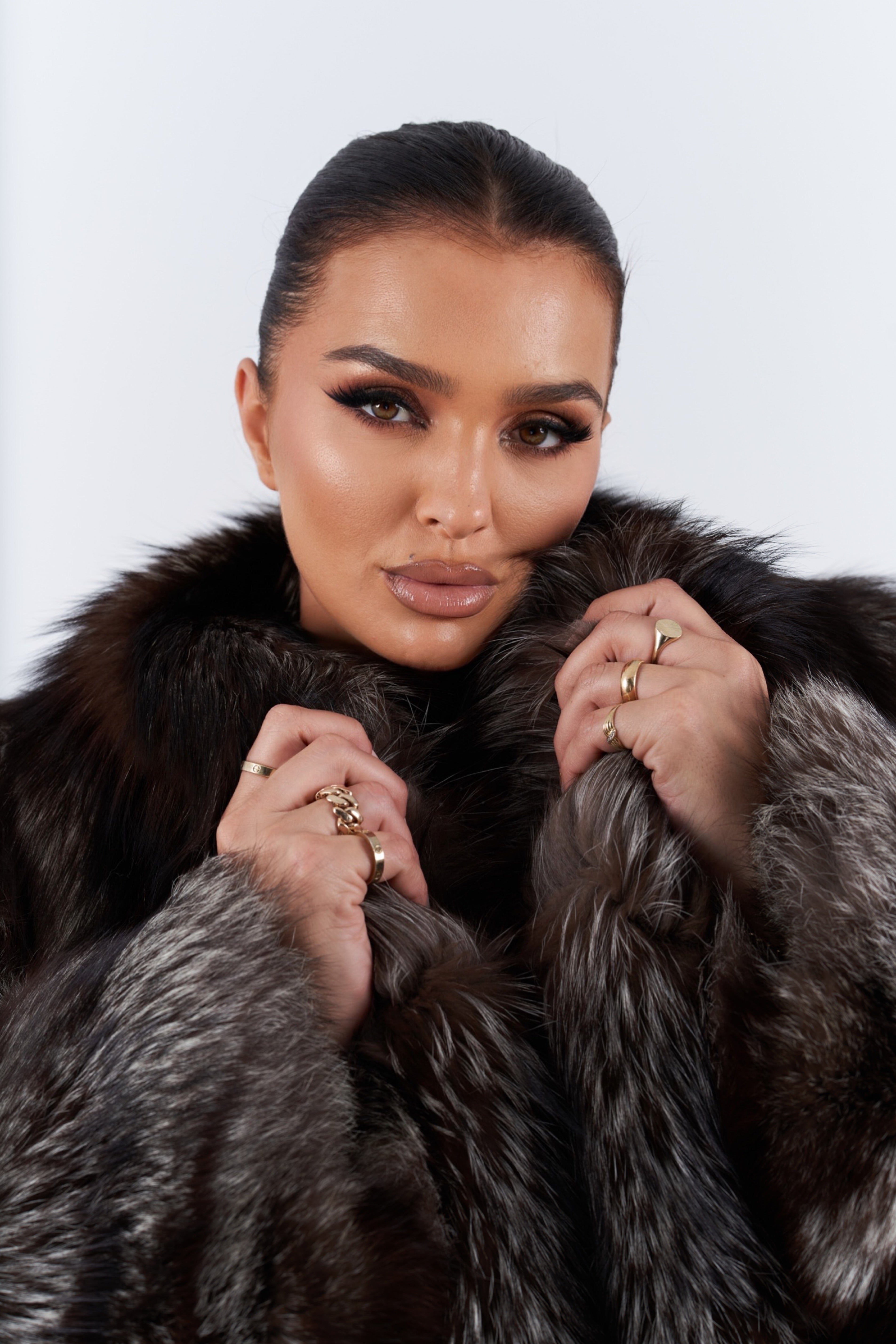 Silver fox fur