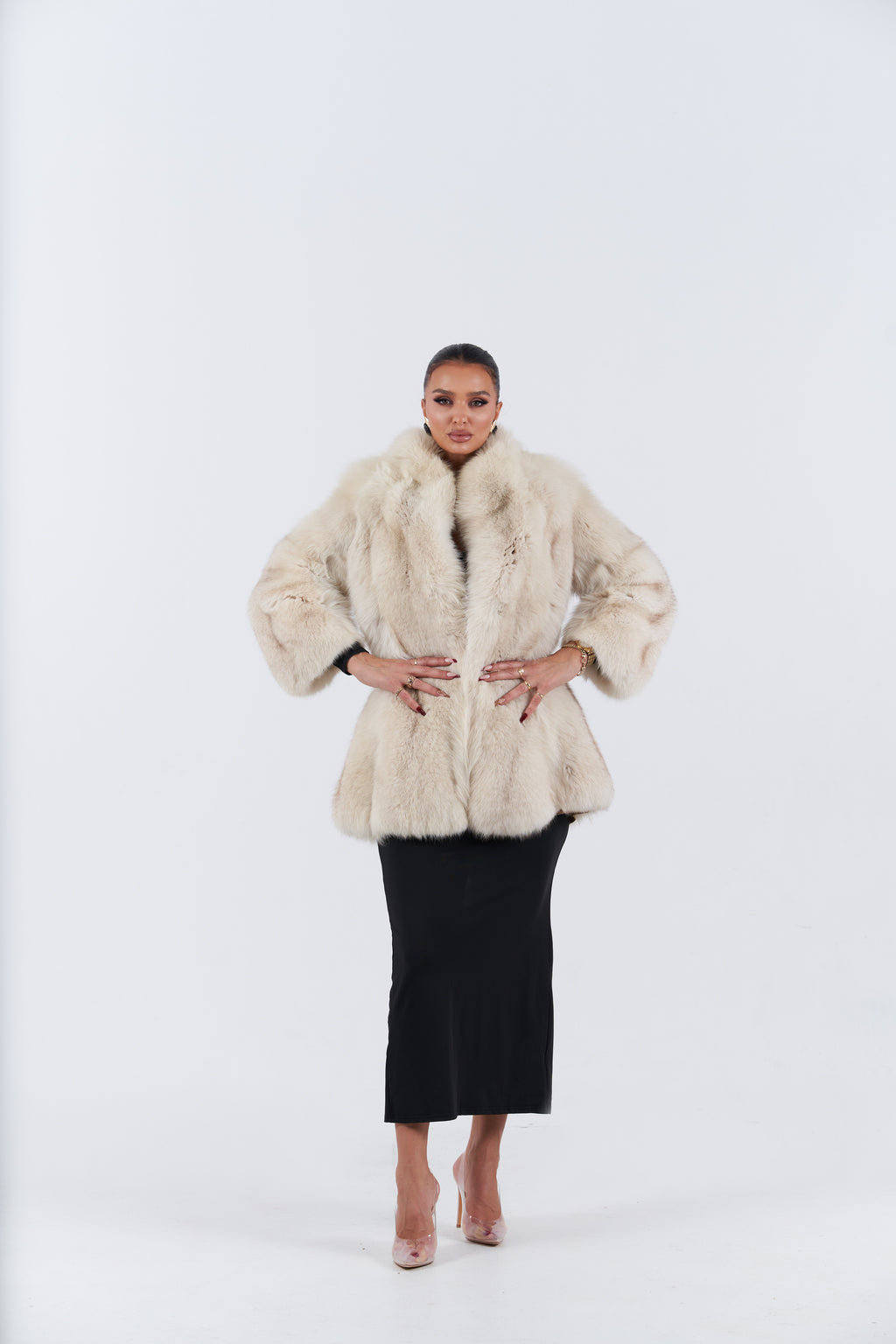 Vintage white fox