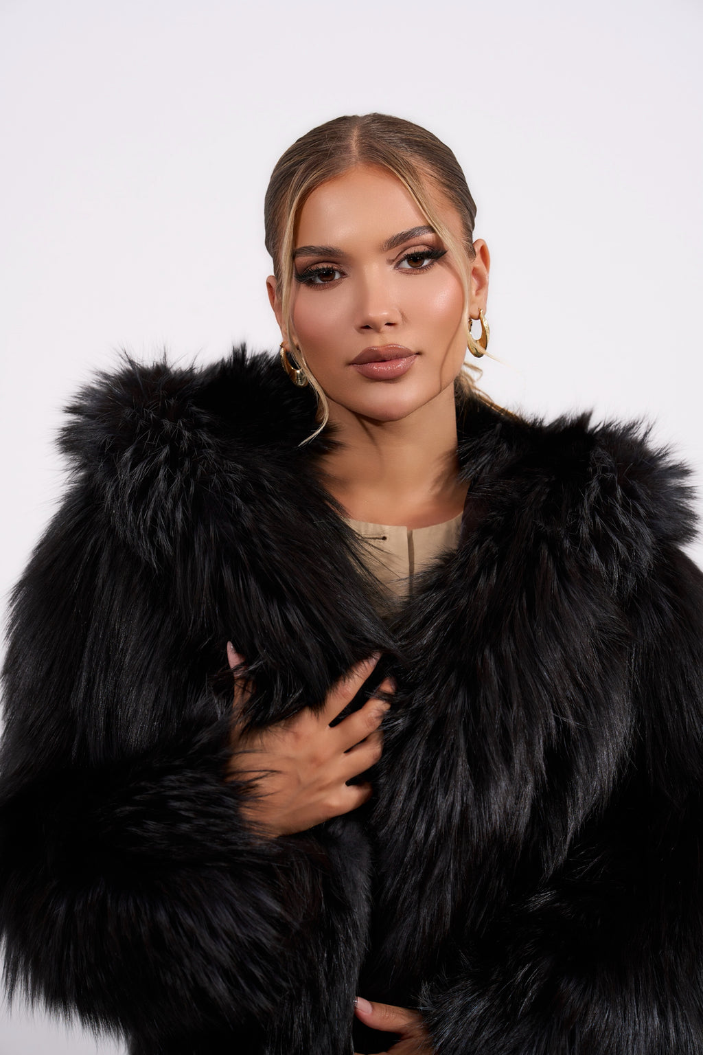 Luxury Black Fur Coat