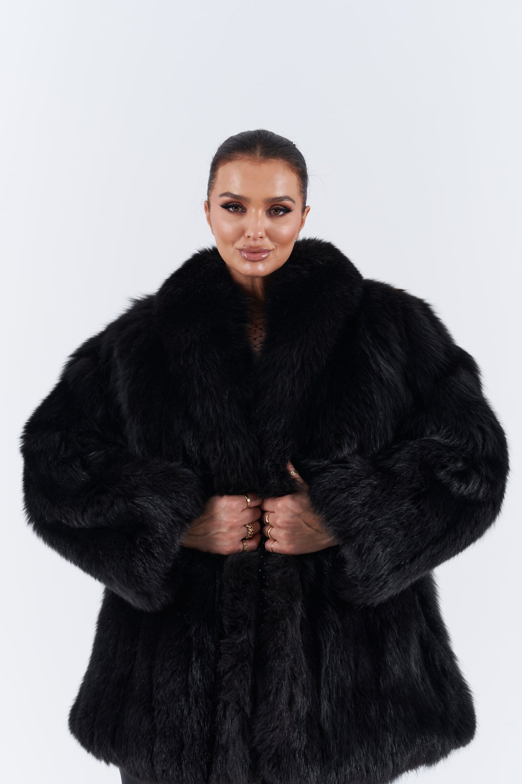 Fox fur coat