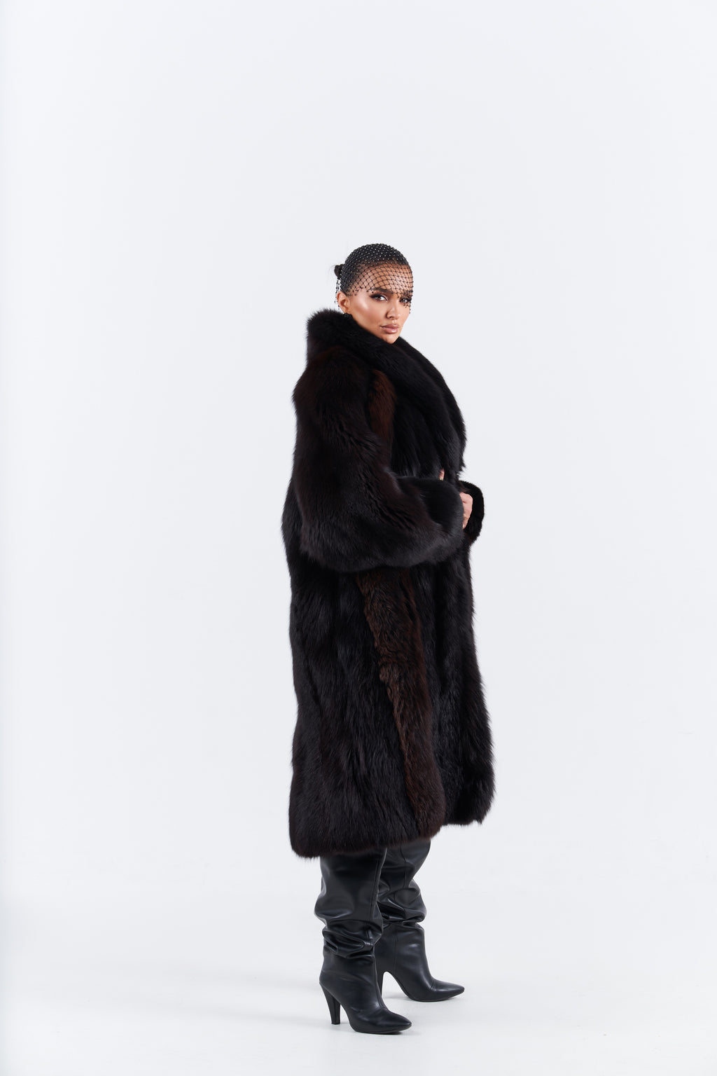 Long Fox Fur Coat