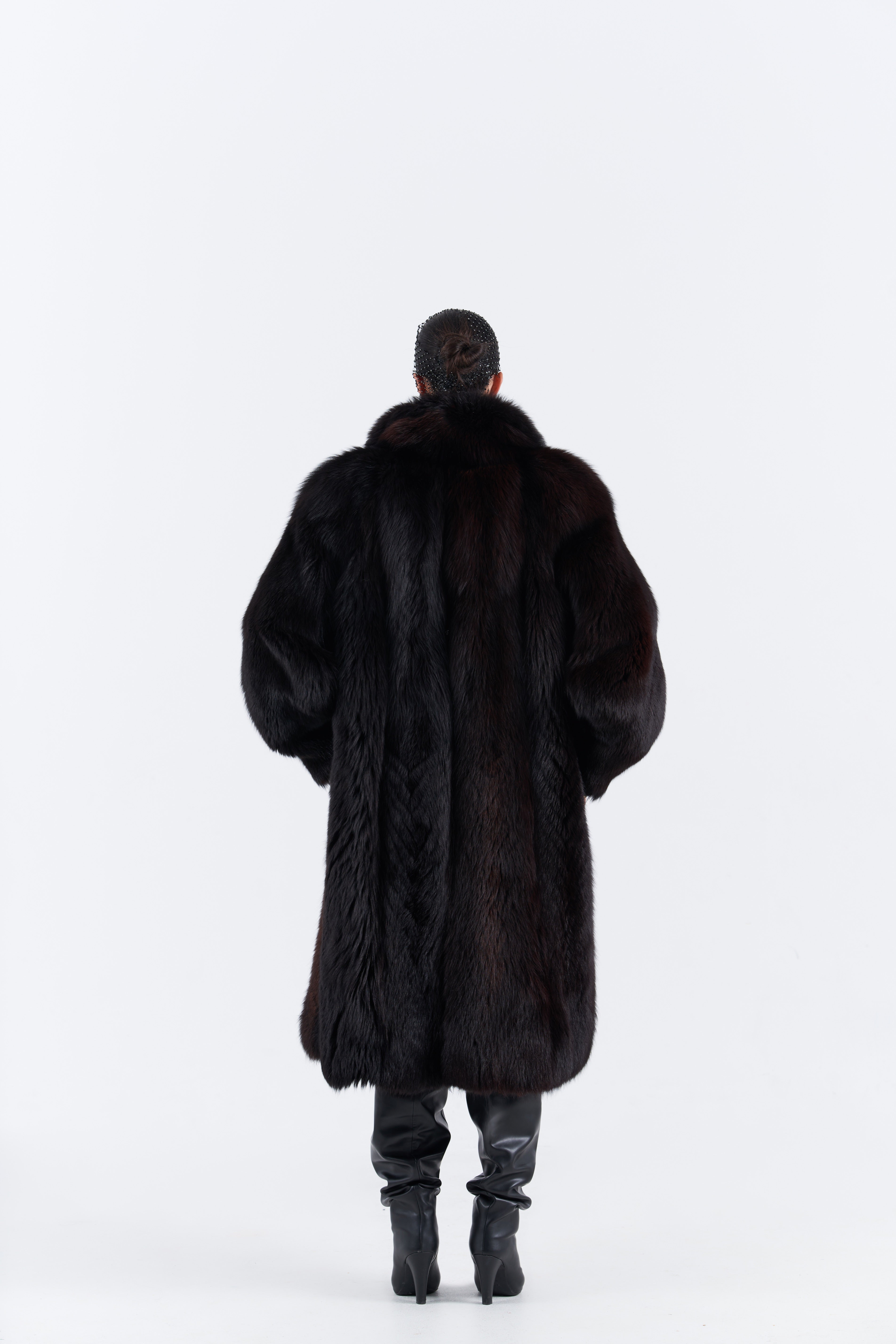 Long Fox Fur Coat