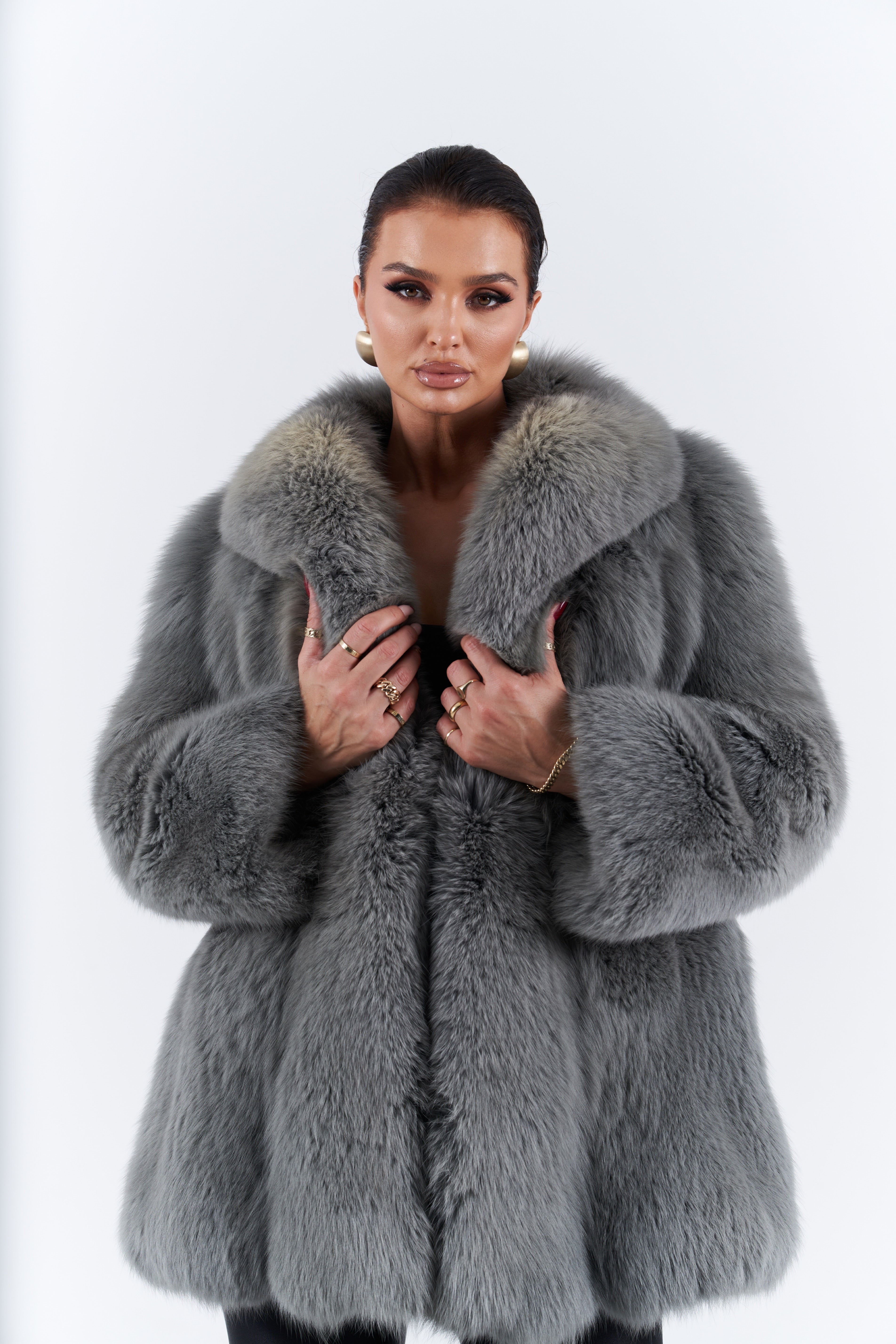 Fox fur coat
