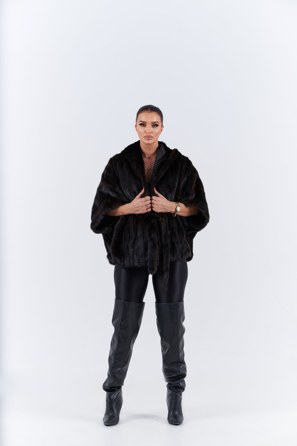 Vintage mink fur cape