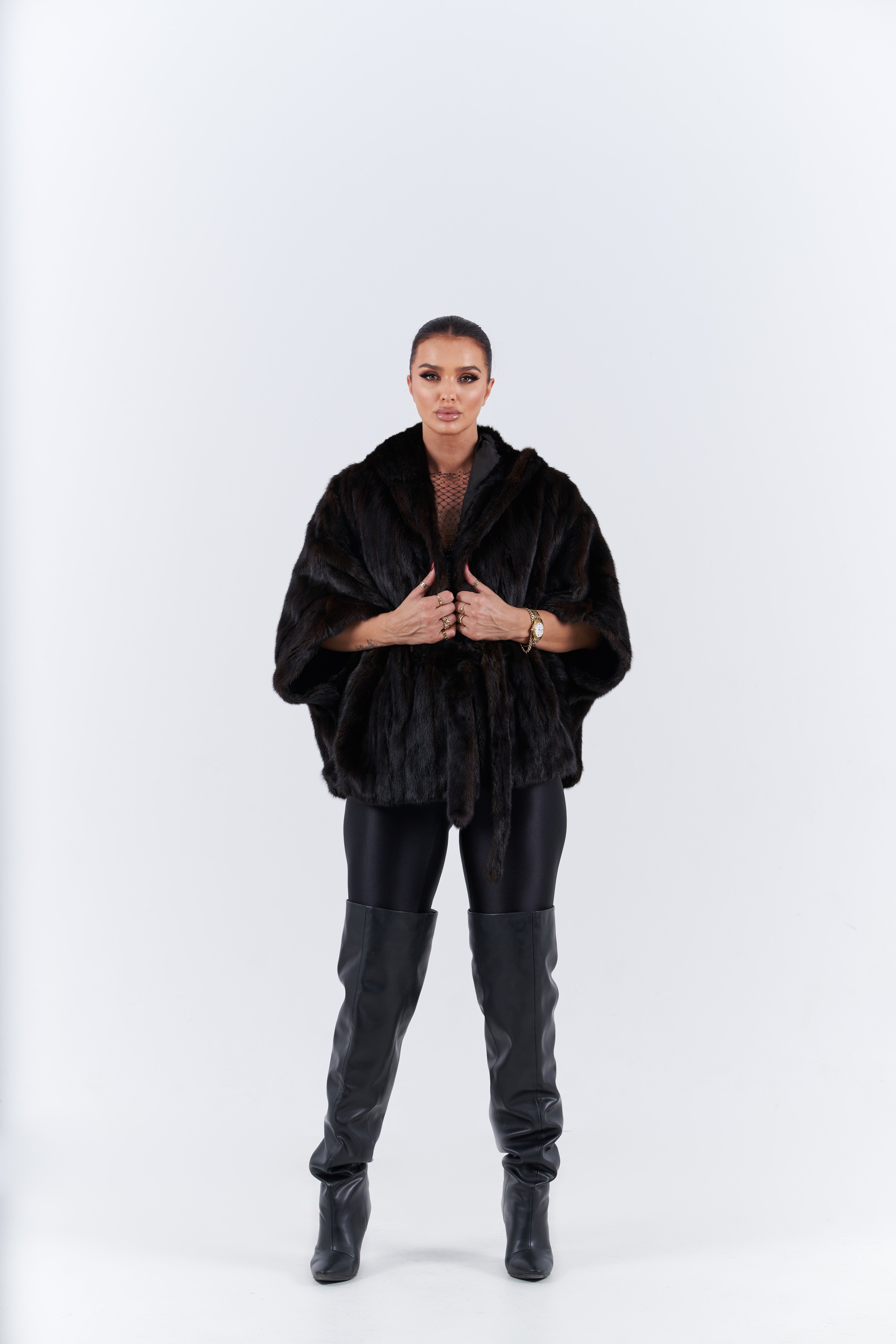 Vintage mink fur cape
