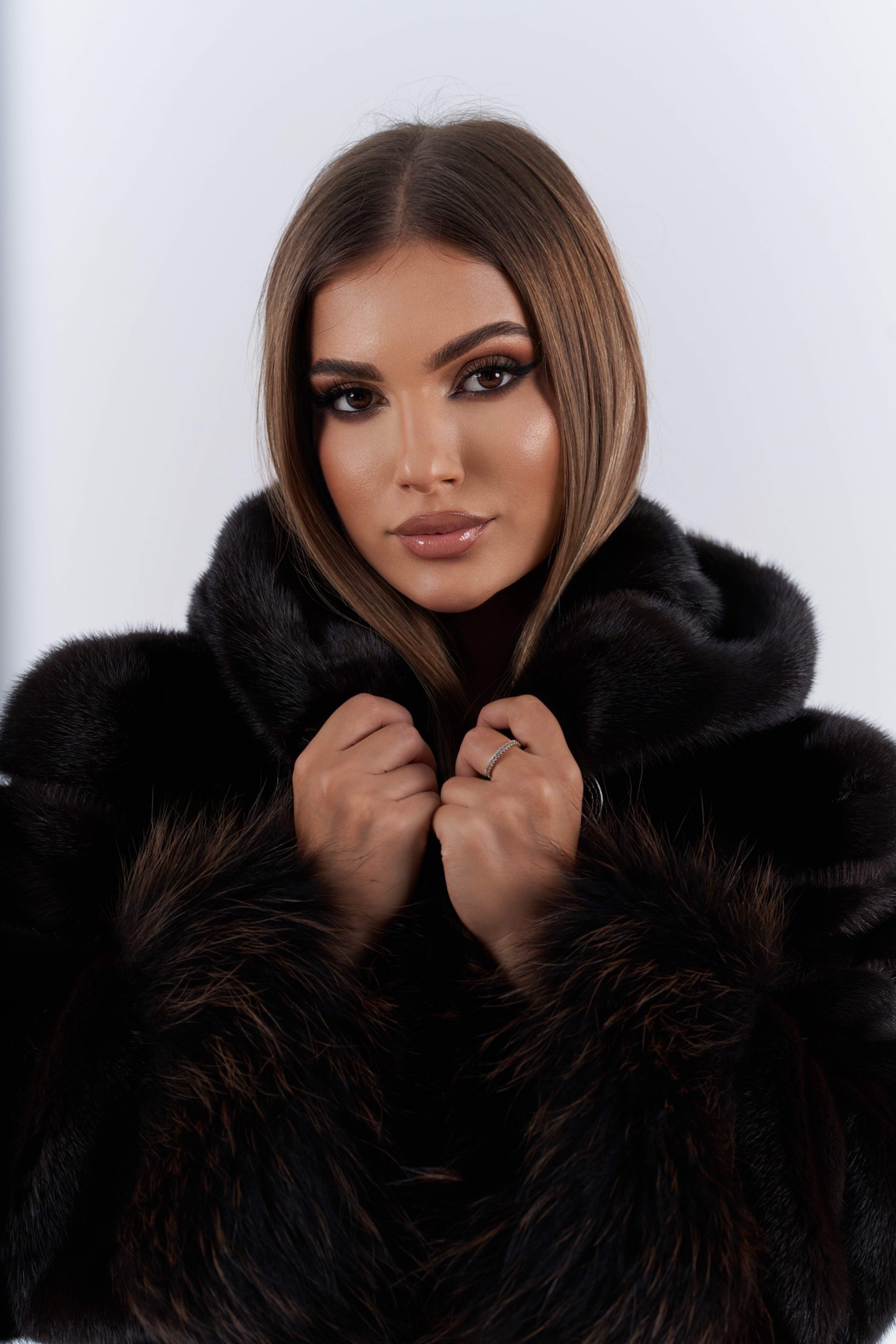 New luxury black mink