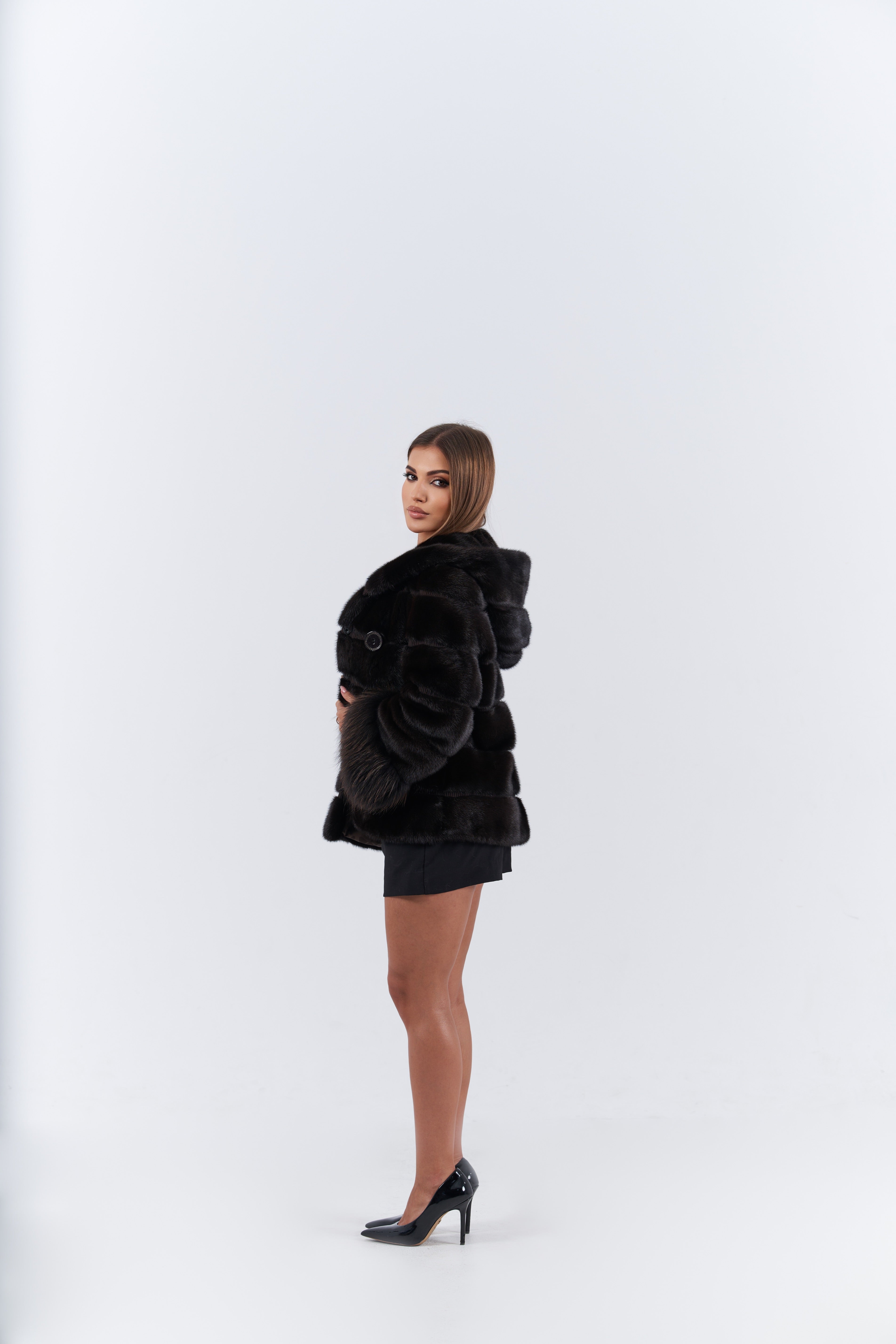 New luxury black mink
