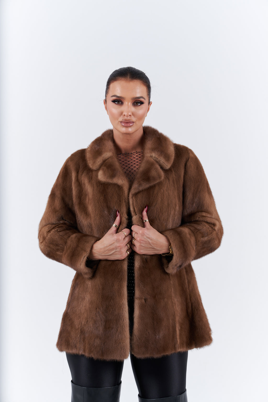 Natural mink coat